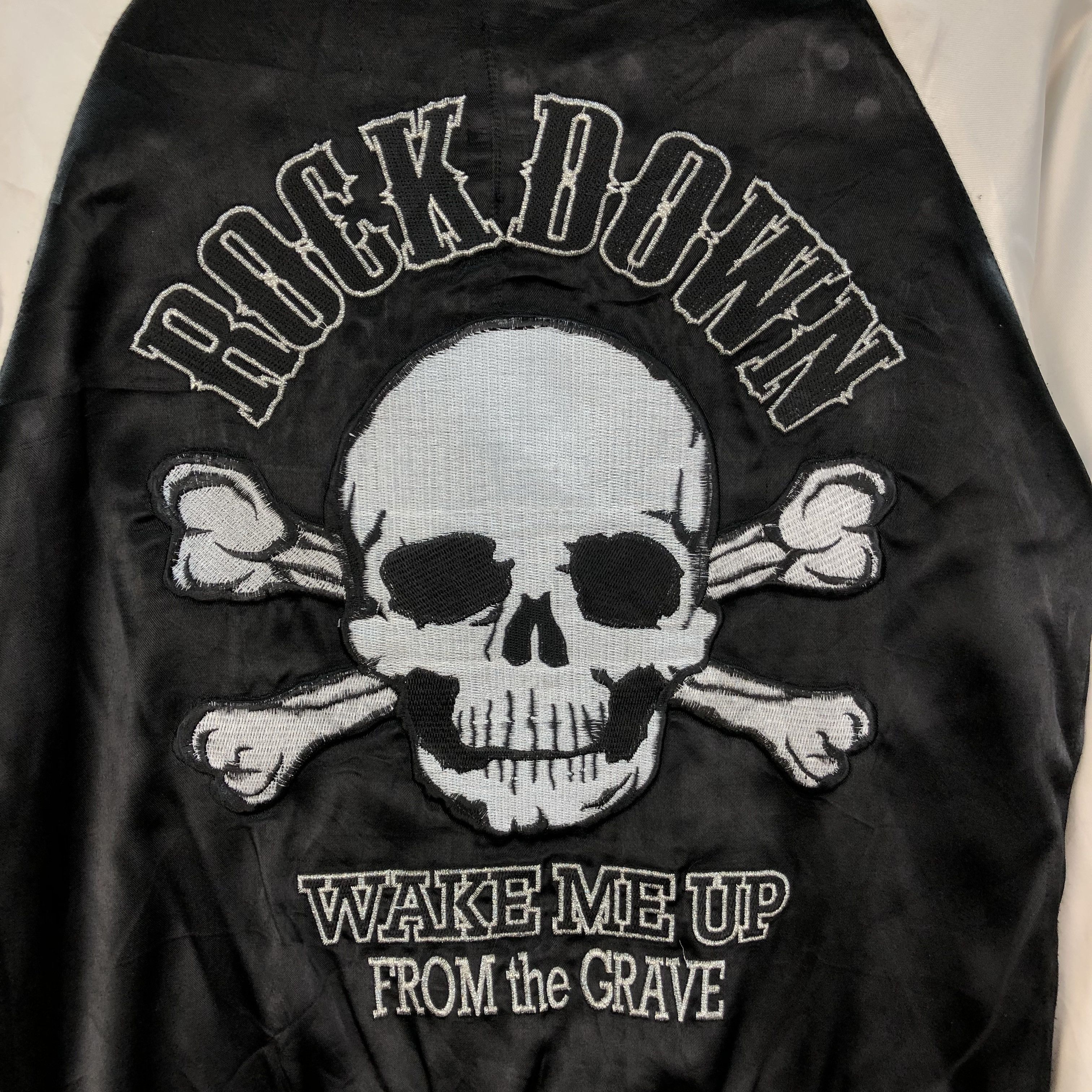 Vintage ROCK DOWN WAKE ME UP FROM GRAVE SKULLS BOMBER #5269-182 Size US L / EU 52-54 / 3 - 2 Thumbnail