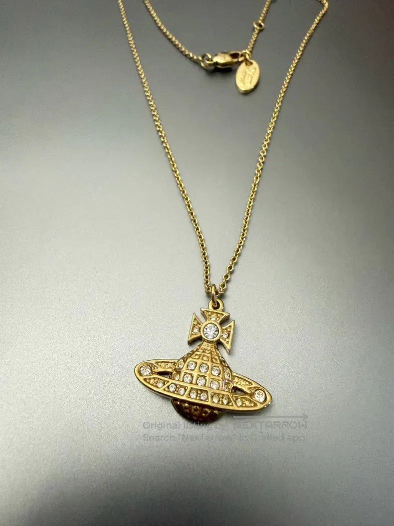 Vivienne Westwood Vivienne Westwood Saturn latitude and longitude necklace Size ONE SIZE - 2 Thumbnail