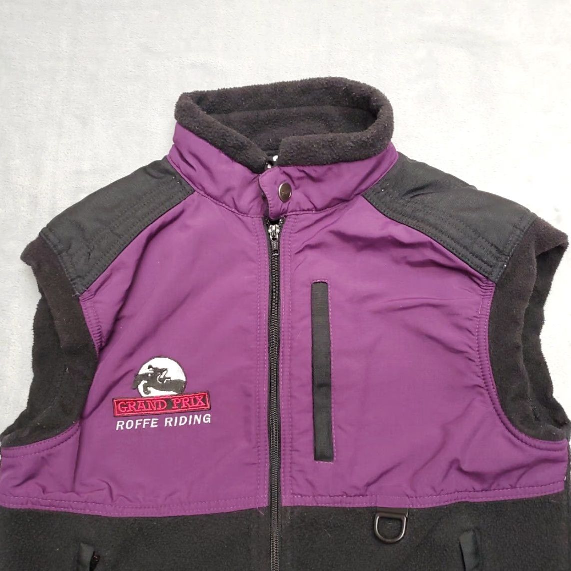 Etro VINTAGE Roffe Vest Women M Purple Fleece Outdoors Casual Horseside Zip Vest Mens? Size M / US 6-8 / IT 42-44 - 3 Thumbnail