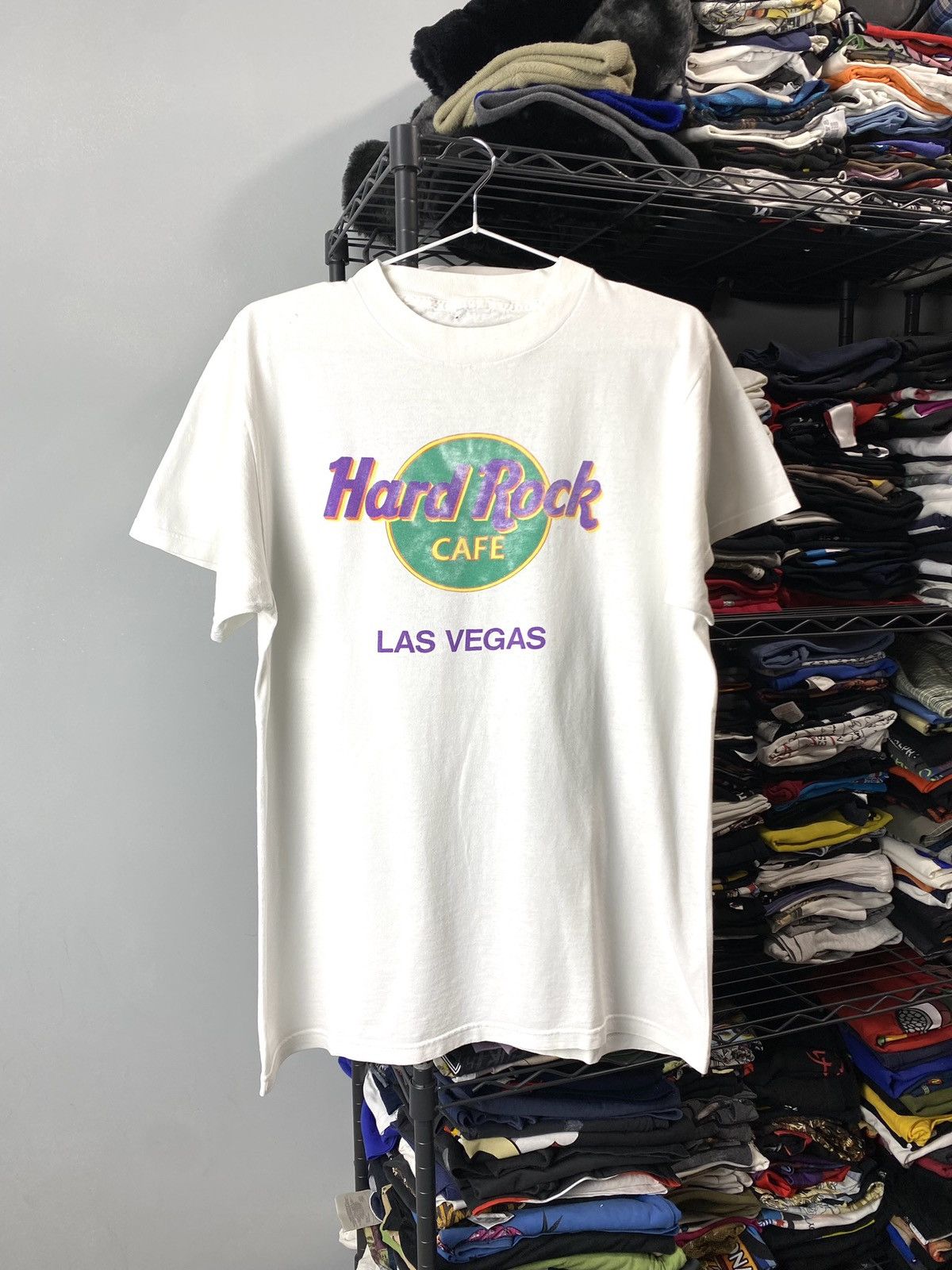 Band Tees × Hard Rock Cafe × Vintage Vintage 80’s Hard Rock Cafe Las Vegas T Shirt Pocker Size US M / EU 48-50 / 2 - 1 Thumbnail
