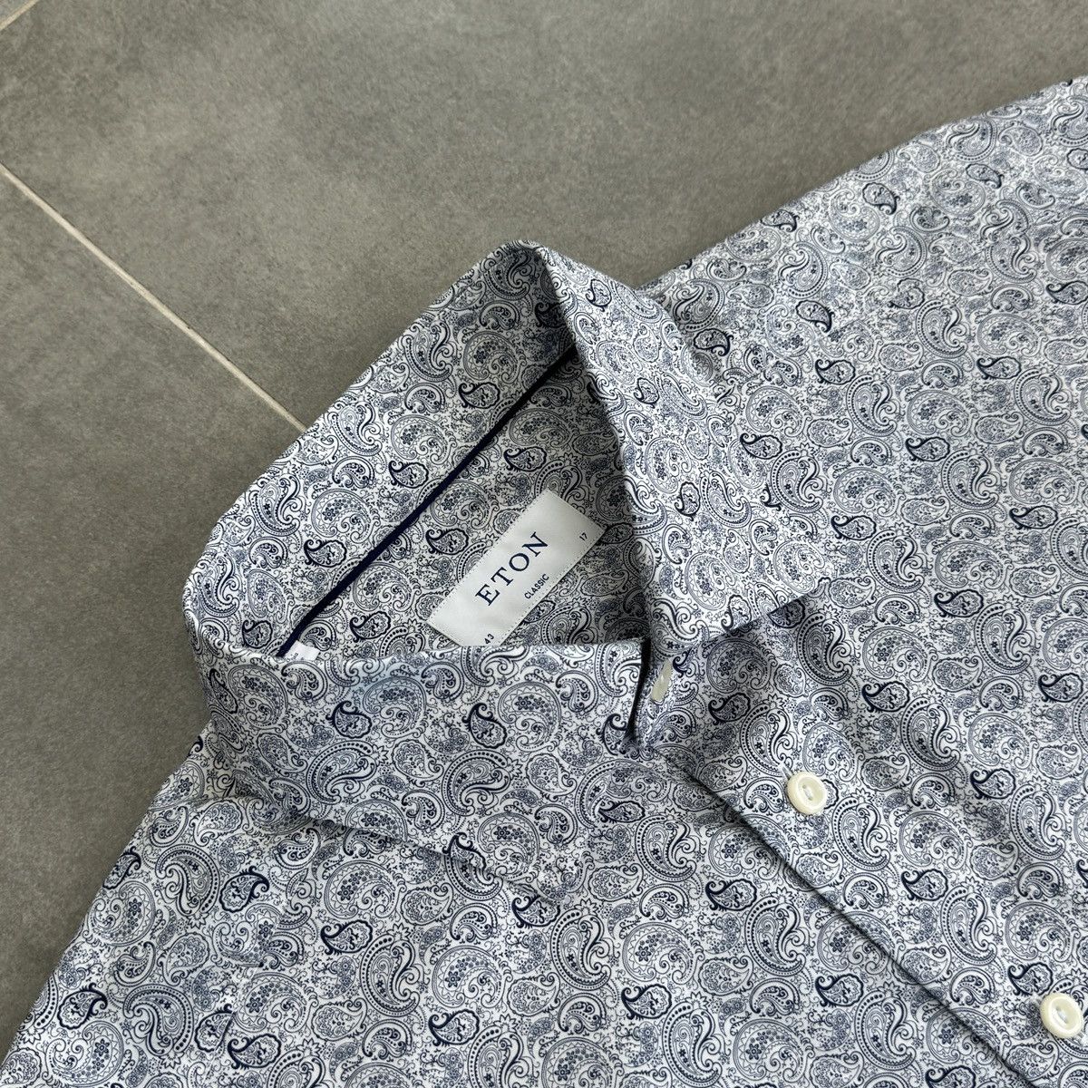 Eton ETON Classic Paisley Button Shirt Size 43/17 (XL/XXL) Size US XL / EU 56 / 4 - 8 Thumbnail