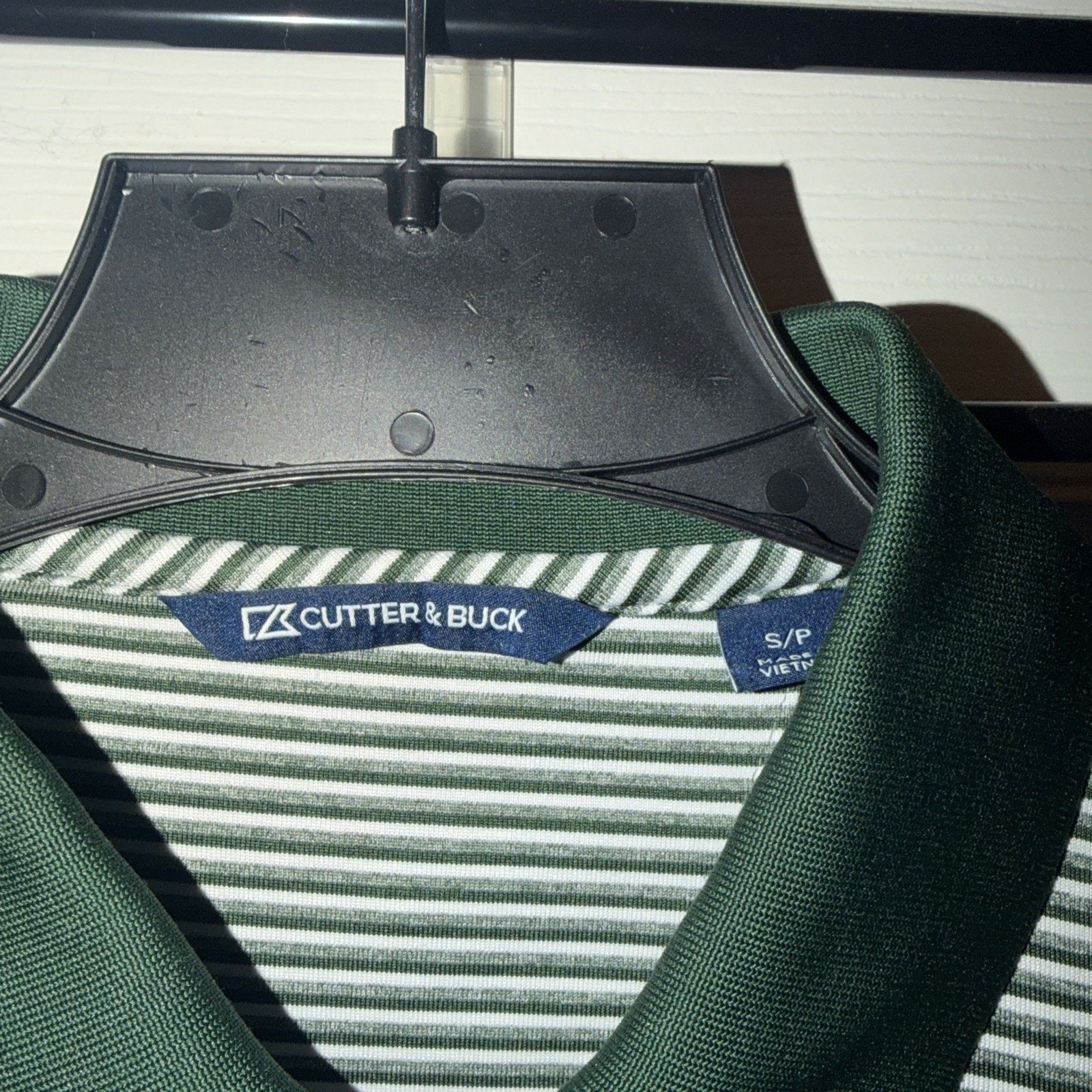 Cutter & Buck Keeneland Polo Shirt Green Striped Small Cutter Buck Size US S / EU 44-46 / 1 - 6 Thumbnail