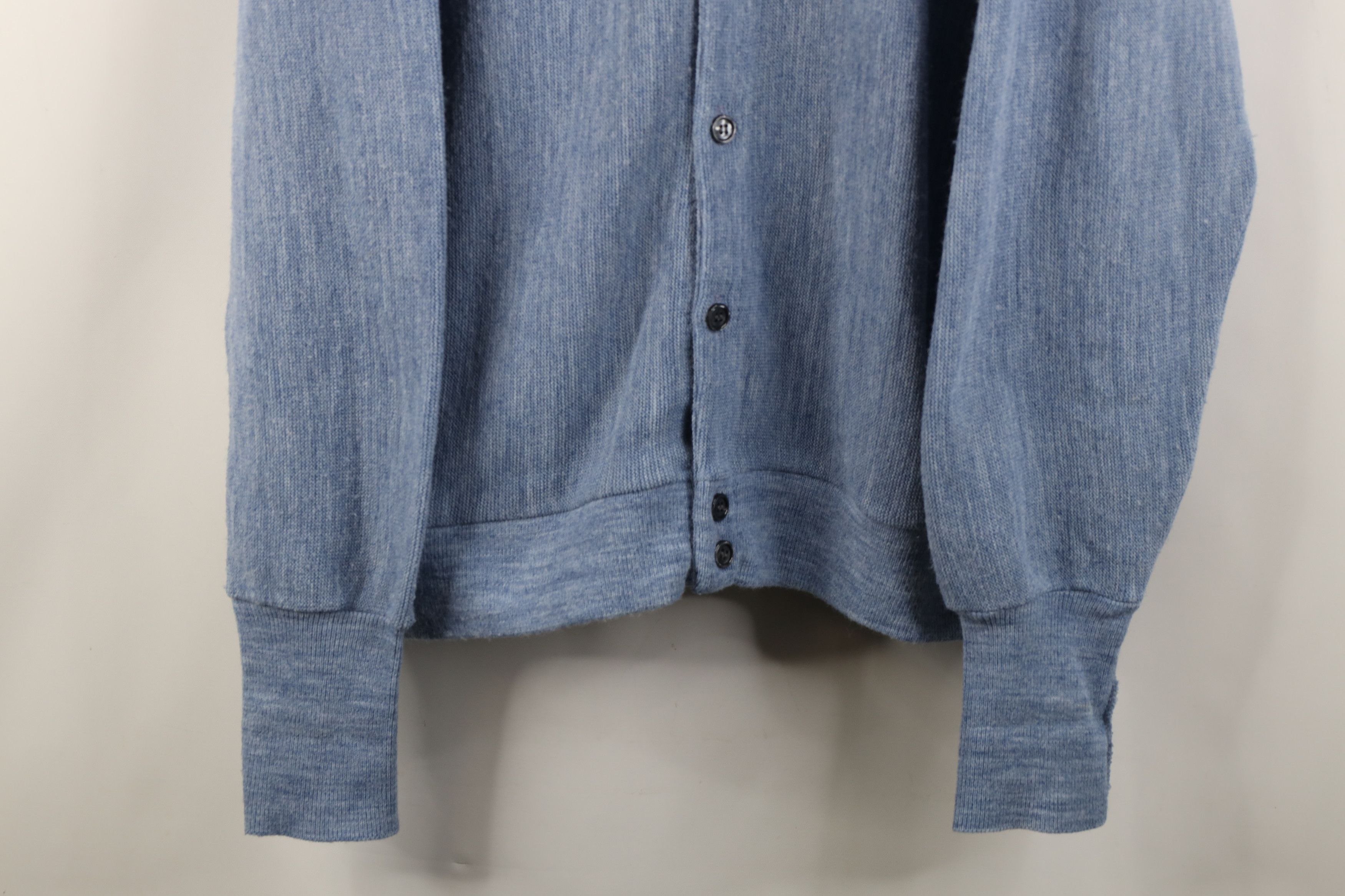 Vintage Vintage 90s Streetwear Kurt Cobain Cardigan Sweater Blue USA Size US XL / EU 56 / 4 - 3 Thumbnail
