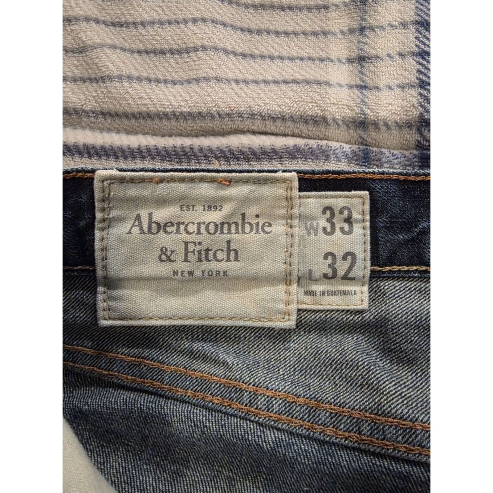 Abercrombie & Fitch VINTAGE Abercrombie & Fitch Jeans Mens 33x32 Straight Button Fly Denim Cotton Blue Mid Wash 1980s 90s Vintage Style Mens Size US 33 - 5 Thumbnail