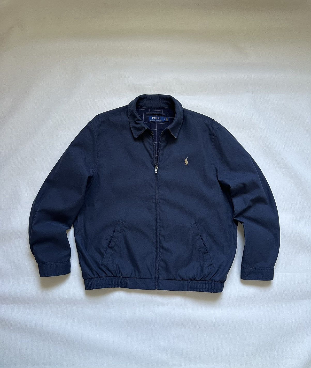 Polo Ralph Lauren Vintage Polo Ralph Lauren Blue Harrington Jacket Men's L Size US L / EU 52-54 / 3 - 1 Thumbnail