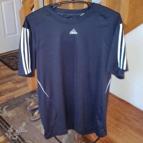 Adidas Adidas Climalite Logo Black w/ White Stripes Short Sleeve At Size US L / EU 52-54 / 3 - 2 Thumbnail