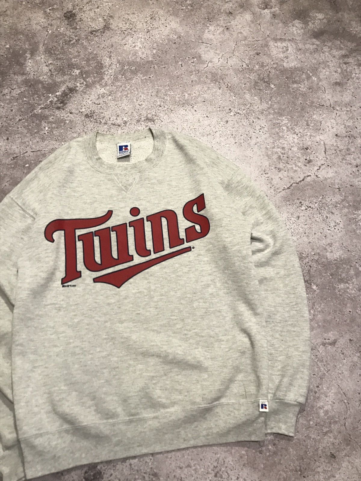 Russell Athletic Vintage 90s Sweatshirt Russel Athletic Twins Big Logo Gray L Size US L / EU 52-54 / 3 - 2 Thumbnail