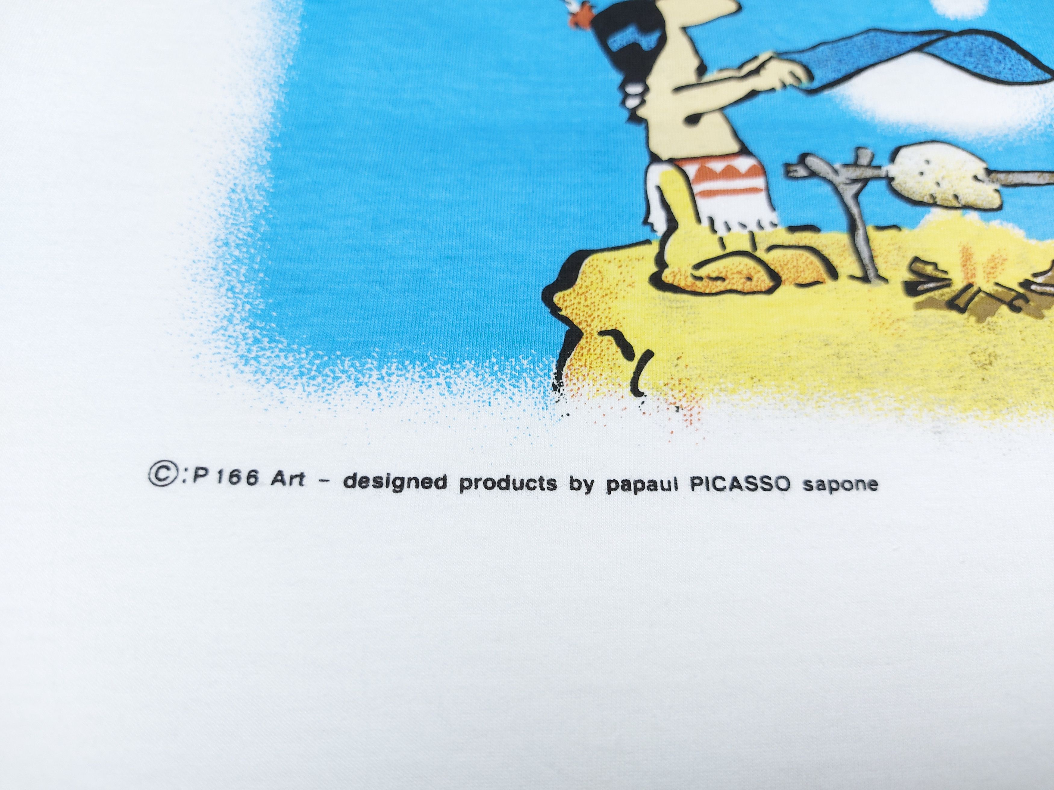 Vintage Vintage Papaul Picasso Sapone Art Dinner With Us TEE Size US XL / EU 56 / 4 - 3 Thumbnail