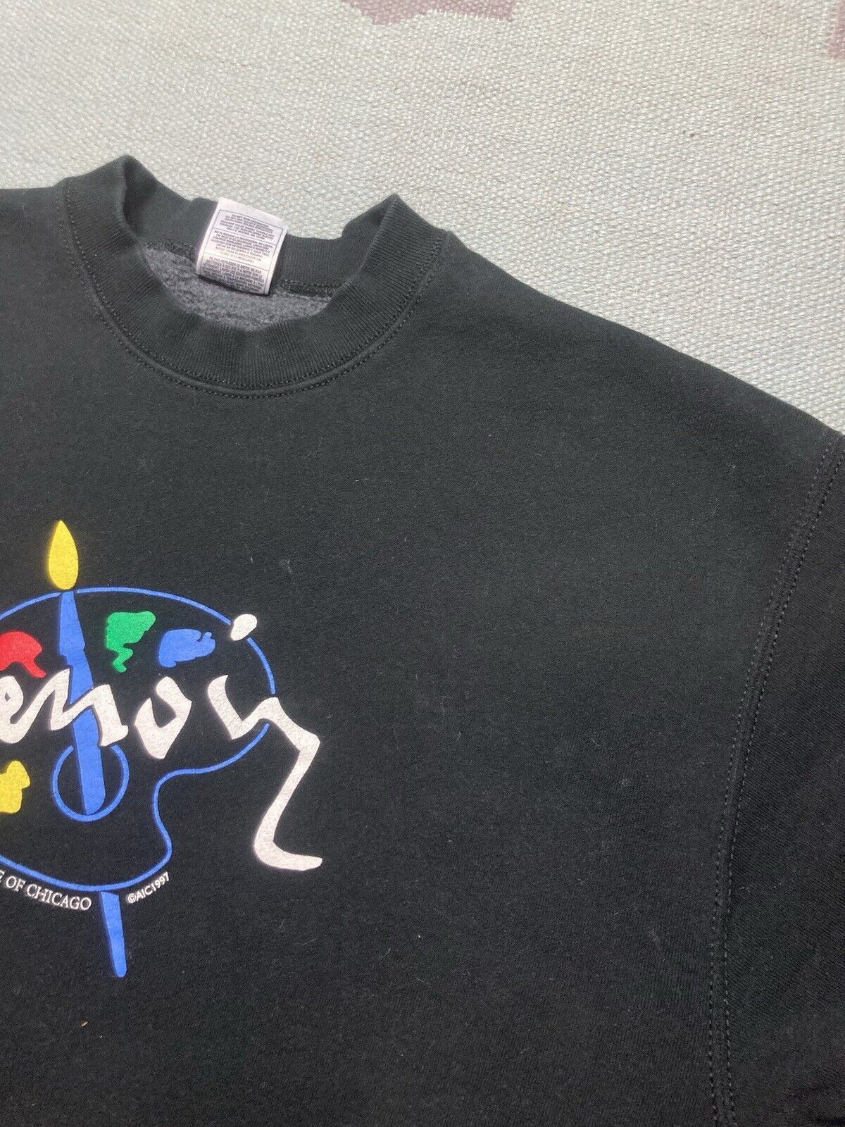 Fruit Of The Loom × Vintage Vtg 90s sweatshirt art institute of Chicago Renoir XL Size US XL / EU 56 / 4 - 5 Thumbnail