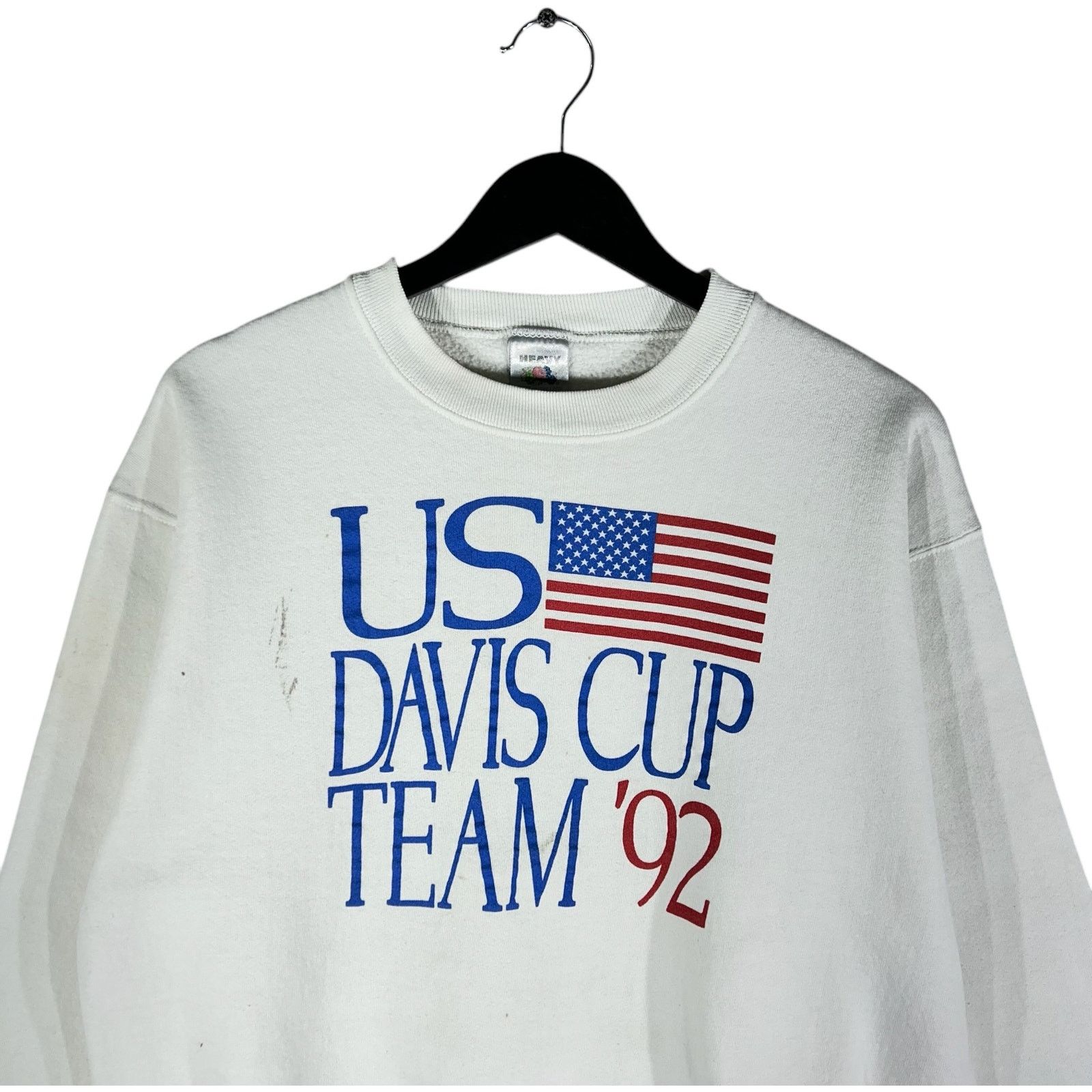 Fruit Of The Loom Vintage US Davis Cup Team Crewneck 1992 Size US L / EU 52-54 / 3 - 2 Thumbnail