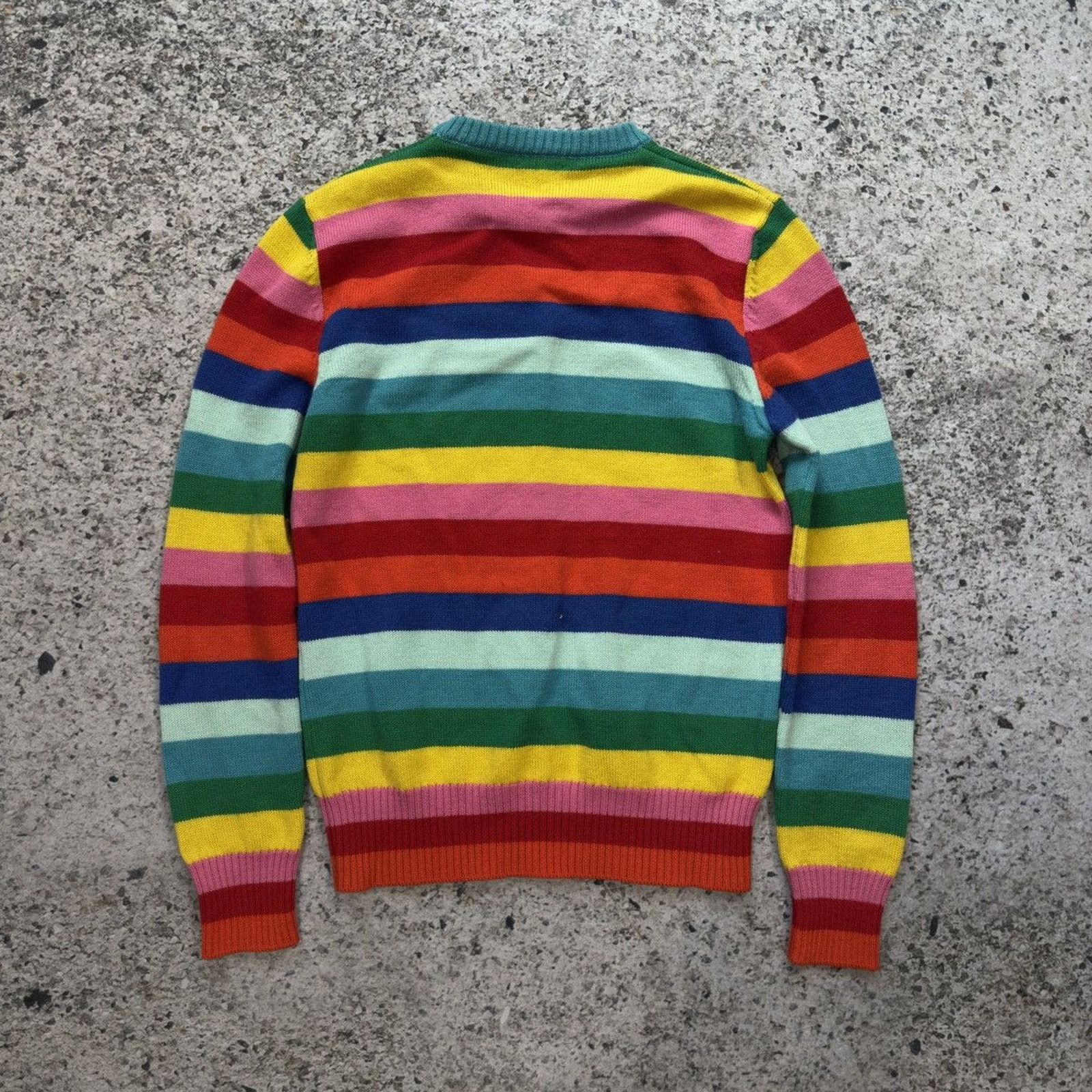 Saint Laurent Paris Saint Laurent Paris Hedi Slimane AW15 Rainbow Stripe Sweater Size US M / EU 48-50 / 2 - 3 Thumbnail