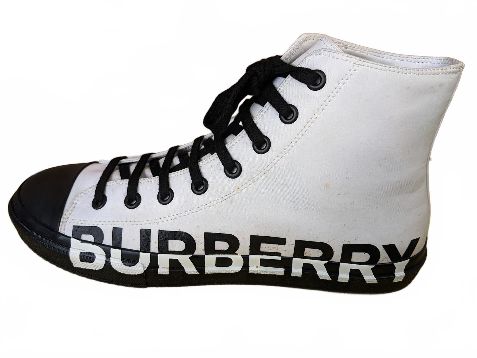Burberry Burberry Larkhall High-Top Men Sneakers China White Black 13 Size US 13 / EU 46 - 10 Thumbnail