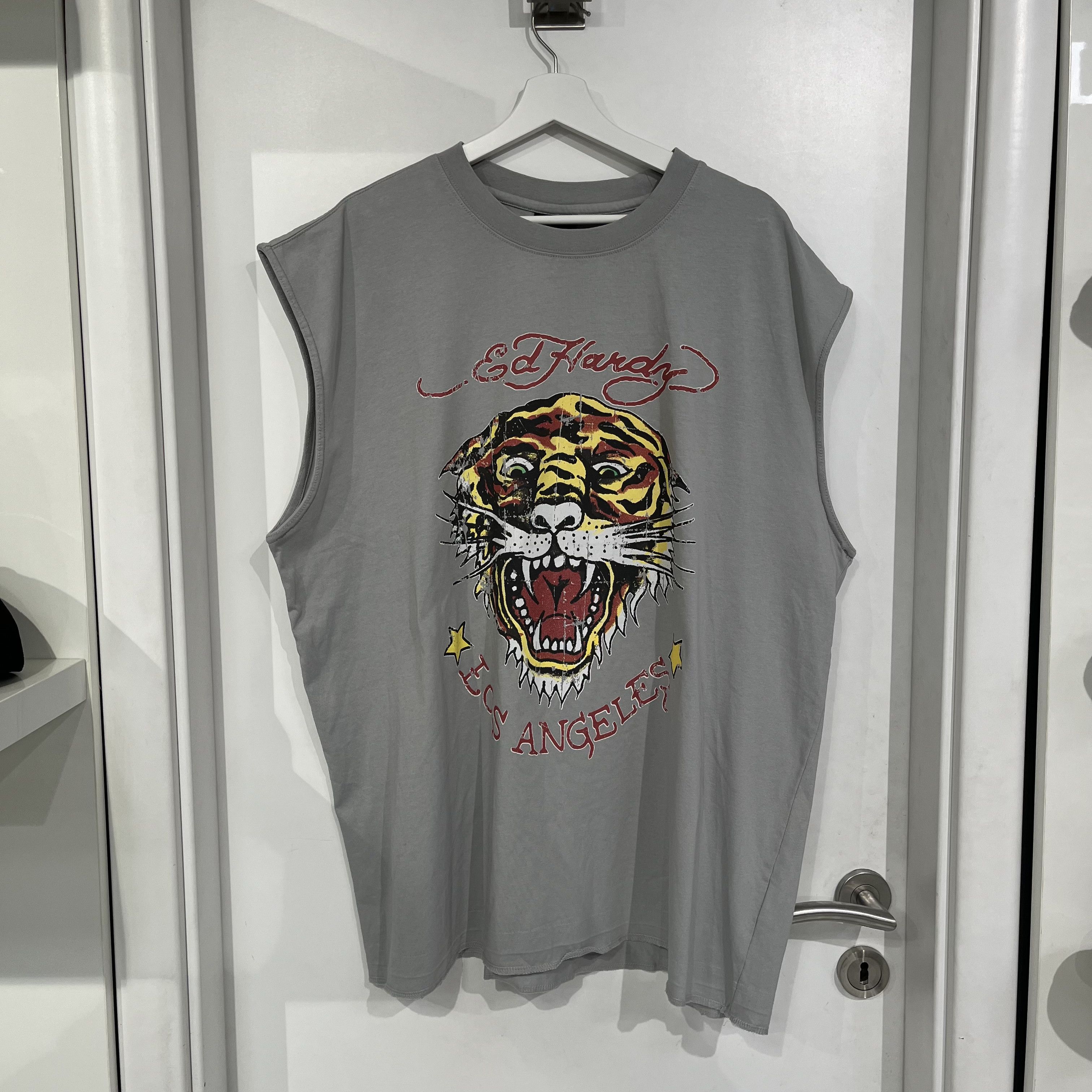Ed Hardy Ed Hardy Tiger Tank Top Grey Size US XXL / EU 58 / 5 - 1 Thumbnail