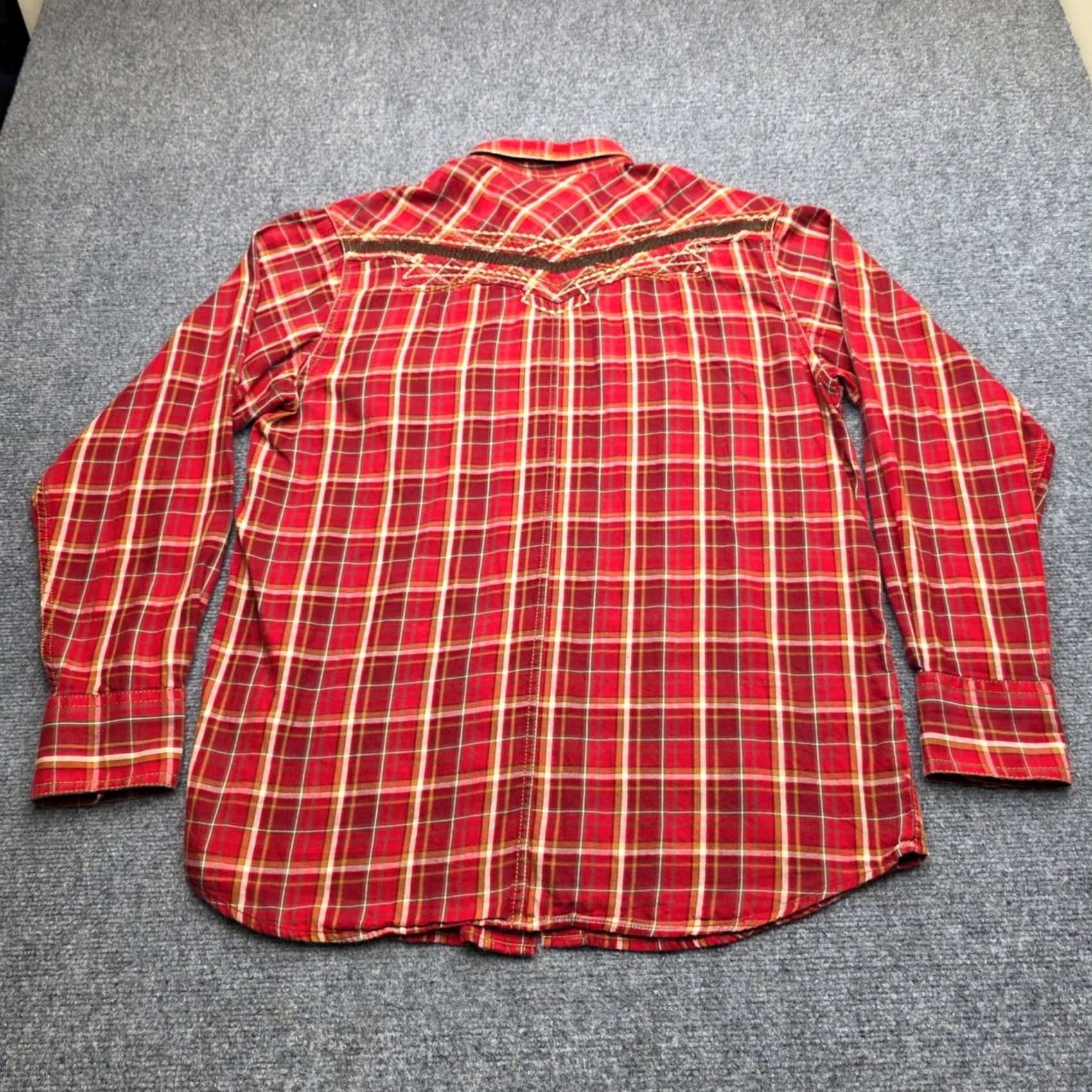 Ariat Ariat Mens Large Hart Plaid Pearl Snap Western Shirt Embroidered Yoke Size US L / EU 52-54 / 3 - 5 Thumbnail