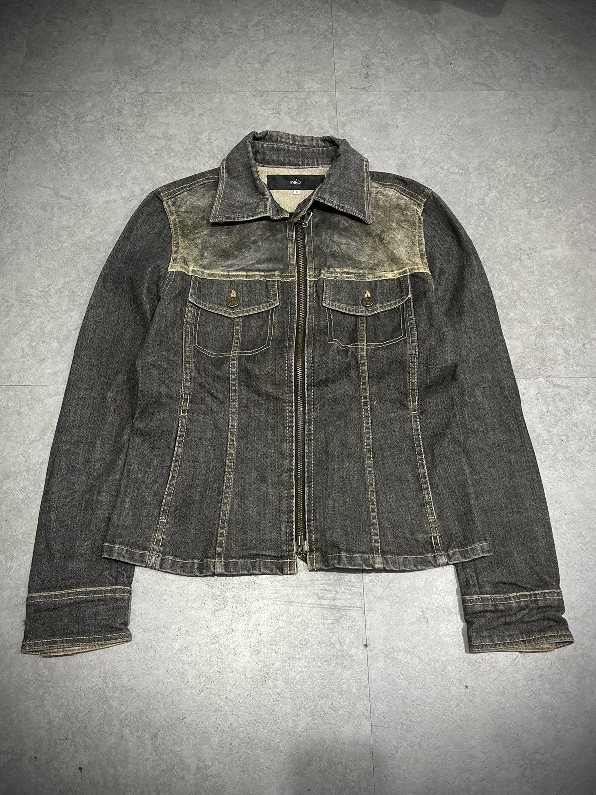 Yohji Yamamoto Ined yohji yamamoto Leather & Denim Jacket Size US S / EU 44-46 / 1 - 1 Thumbnail