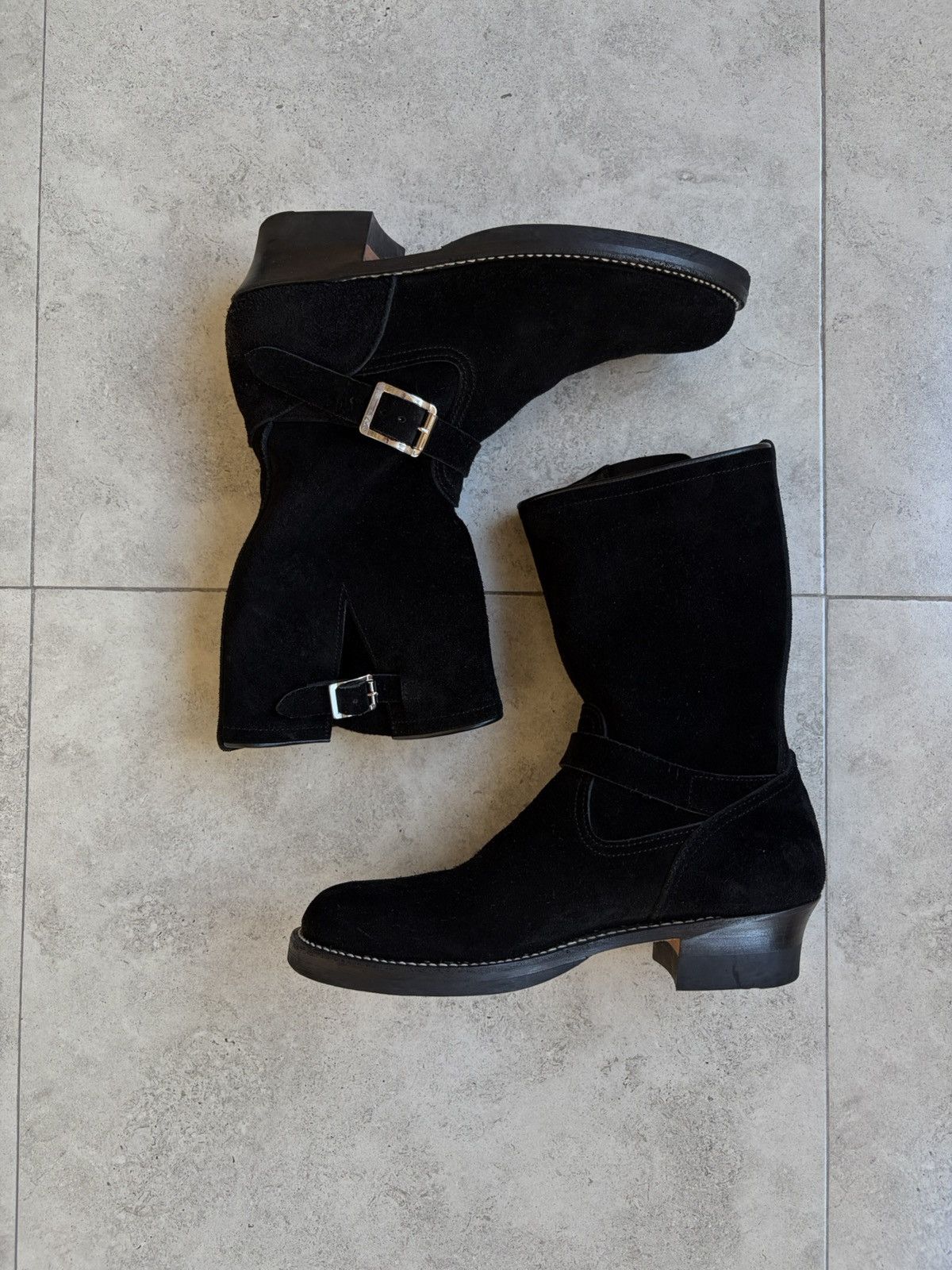 ATTRACTIONS Attractions Biltbuck Lot 329 Suede Black Engineer Boots Size US 8 / EU 41 - 1 Thumbnail