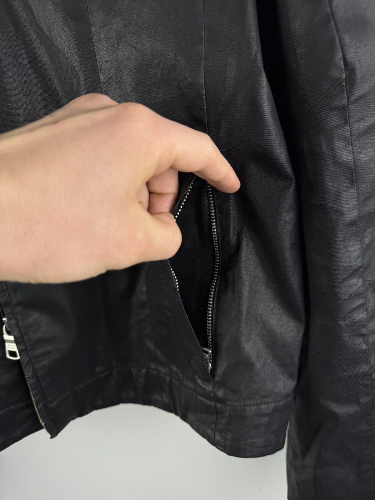 Armani Exchange Vintage 00s Armani Exchange Leather Jacket Balck Size US M / EU 48-50 / 2 - 3 Thumbnail