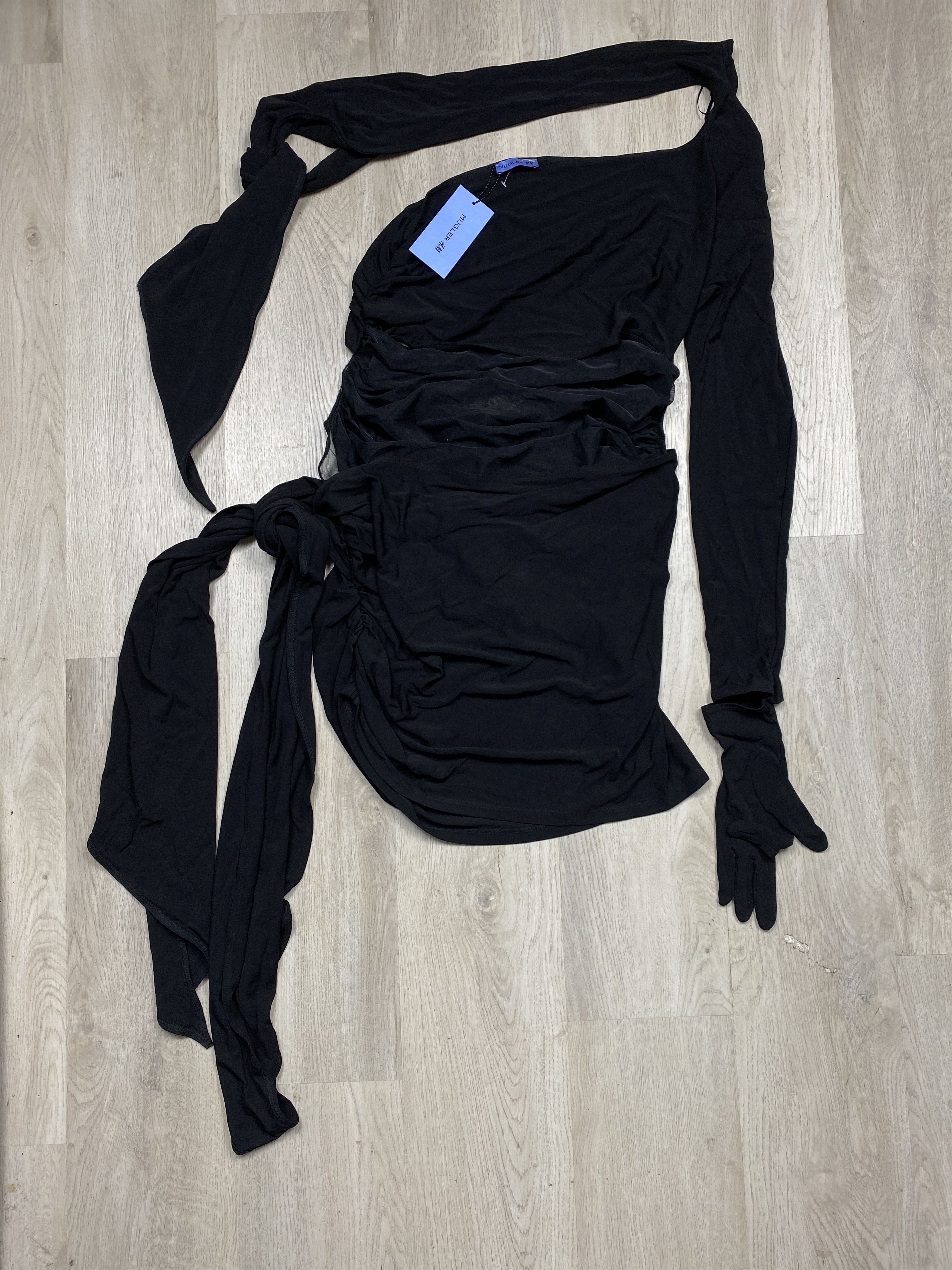 H&M H&M HM X MUGLER Knot Detail One Shoulder Dress Size XL / US 12-14 / IT 48-50 - 3 Thumbnail