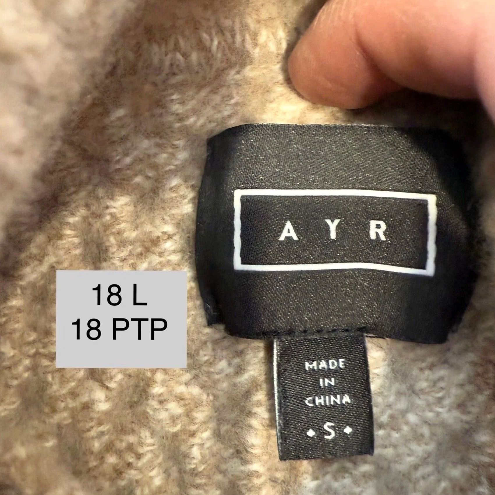 AYR AYR Le Square Sweater Women's S Oatmeal Wool Knit Pullover Studded Logo Bohemian 90s Angl—wait. Size S / US 4 / IT 40 - 7 Thumbnail