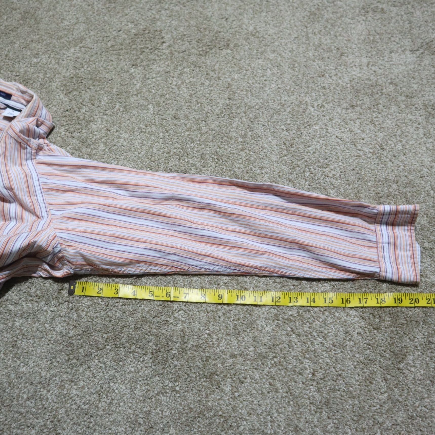Gap Gap Shirt Button-Up XL Men Orange Striped Check Classic Vintage No N/A Size US XL / EU 56 / 4 - 7 Thumbnail