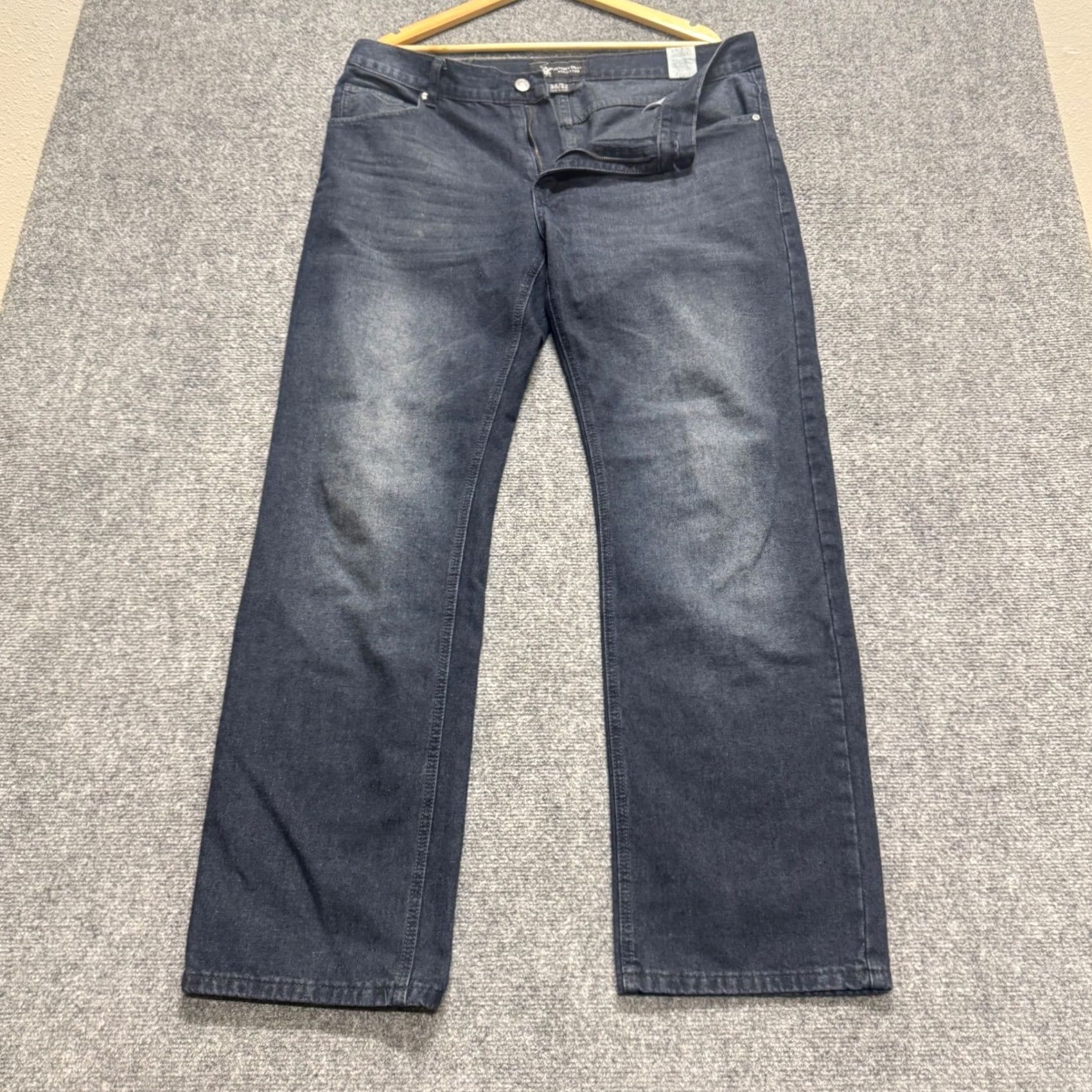 Vintage VINTAGE Beverly Hills Polo Club Denim Jeans Men's 36x32 Dark Washed Blue Straight Jeans Mens 36 Regular Blue Vintage Washed Distressed Size US M / EU 48-50 / 2 - 2 Thumbnail