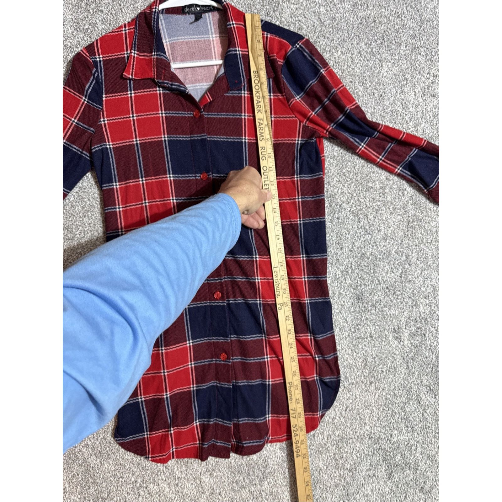 Other Plaid Tunic Top Womens M Grunge Punk Y2K Button Up Layering Size M / US 6-8 / IT 42-44 - 3 Thumbnail