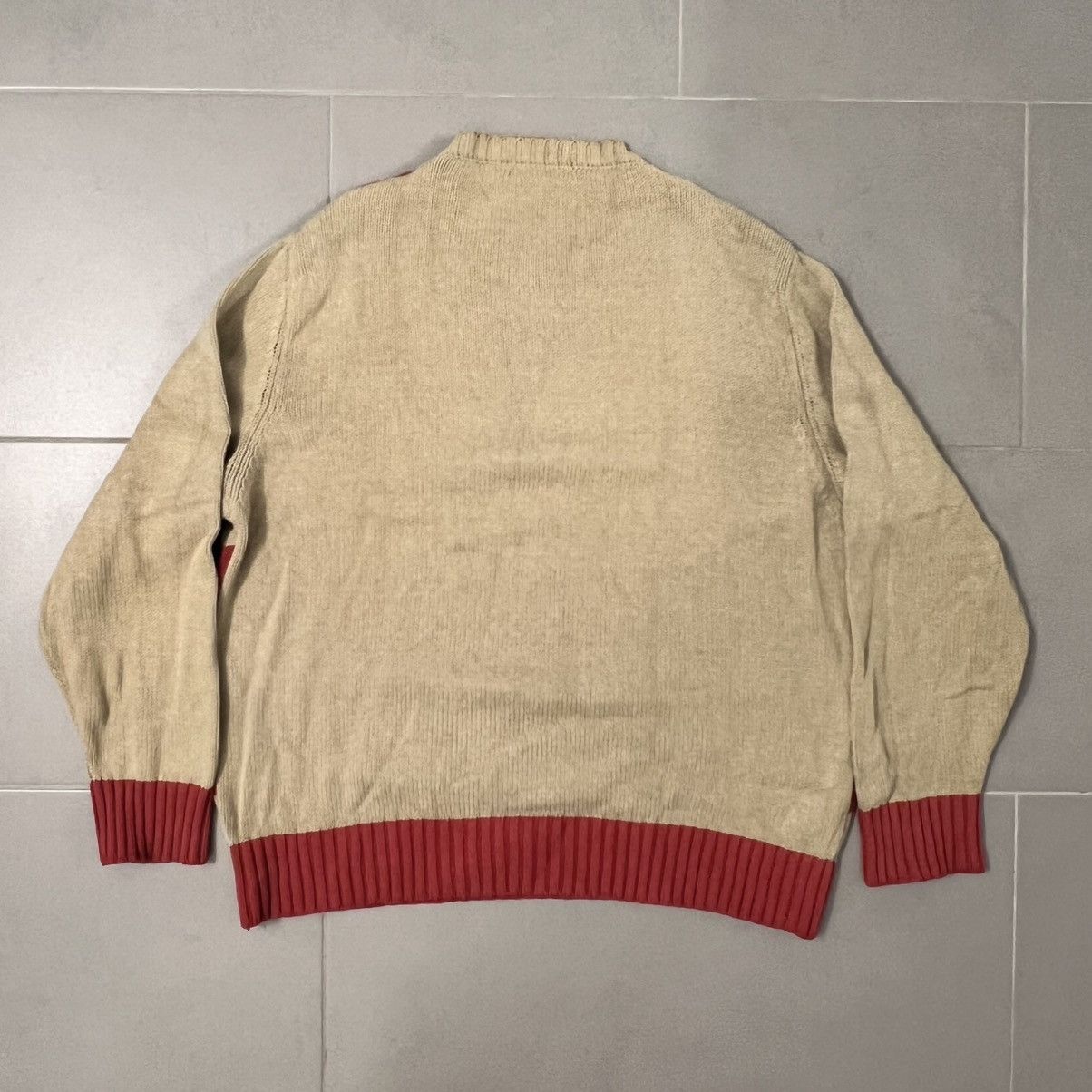 Burberry Vintage Burberry Grunge Striped Sweater Red-Orange Size 5 Size US L / EU 52-54 / 3 - 4 Thumbnail