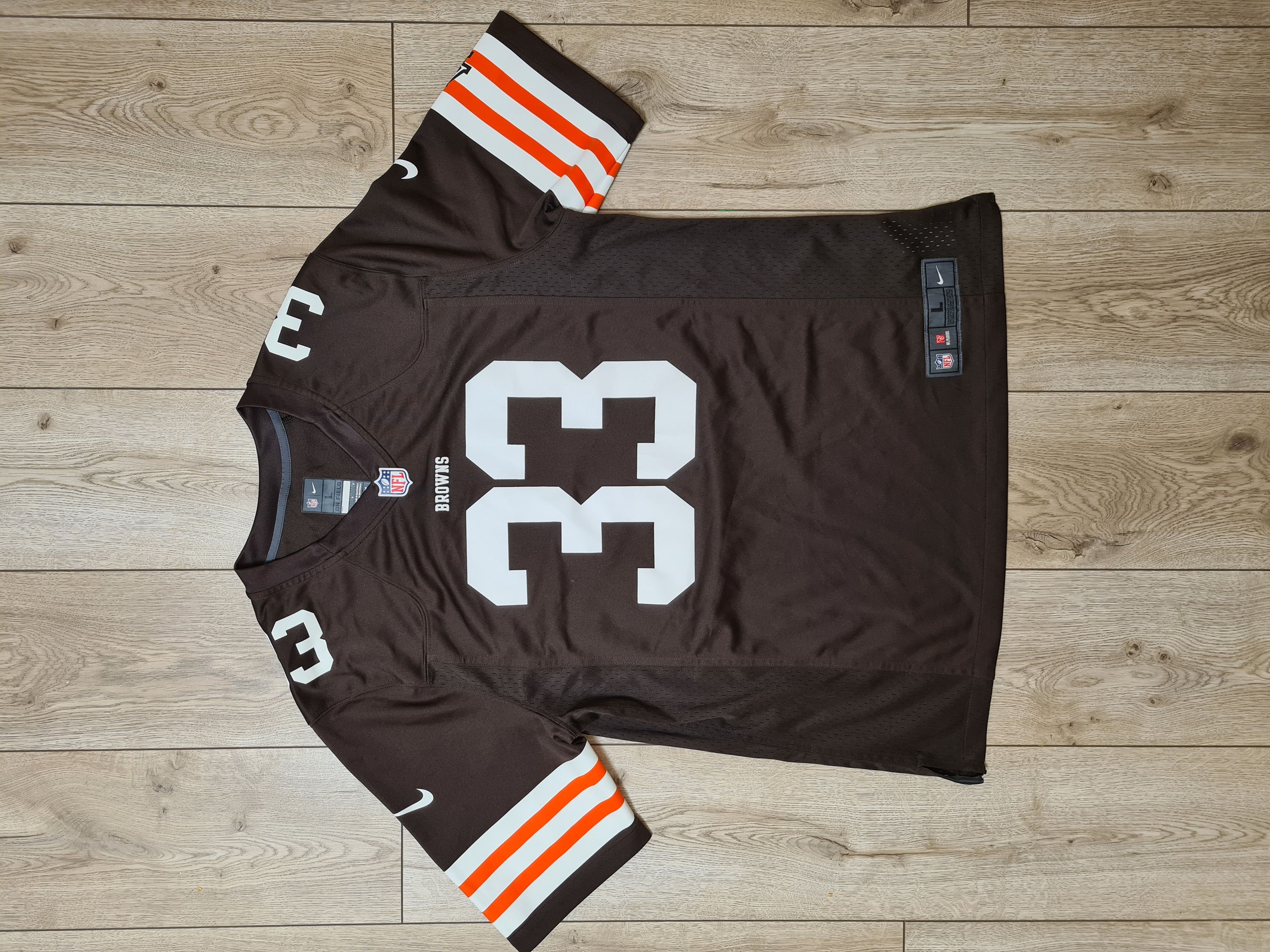 Cleveland Browns Jersey Shirt Mens Large Brown #33 Richardson NFL Pro  Football