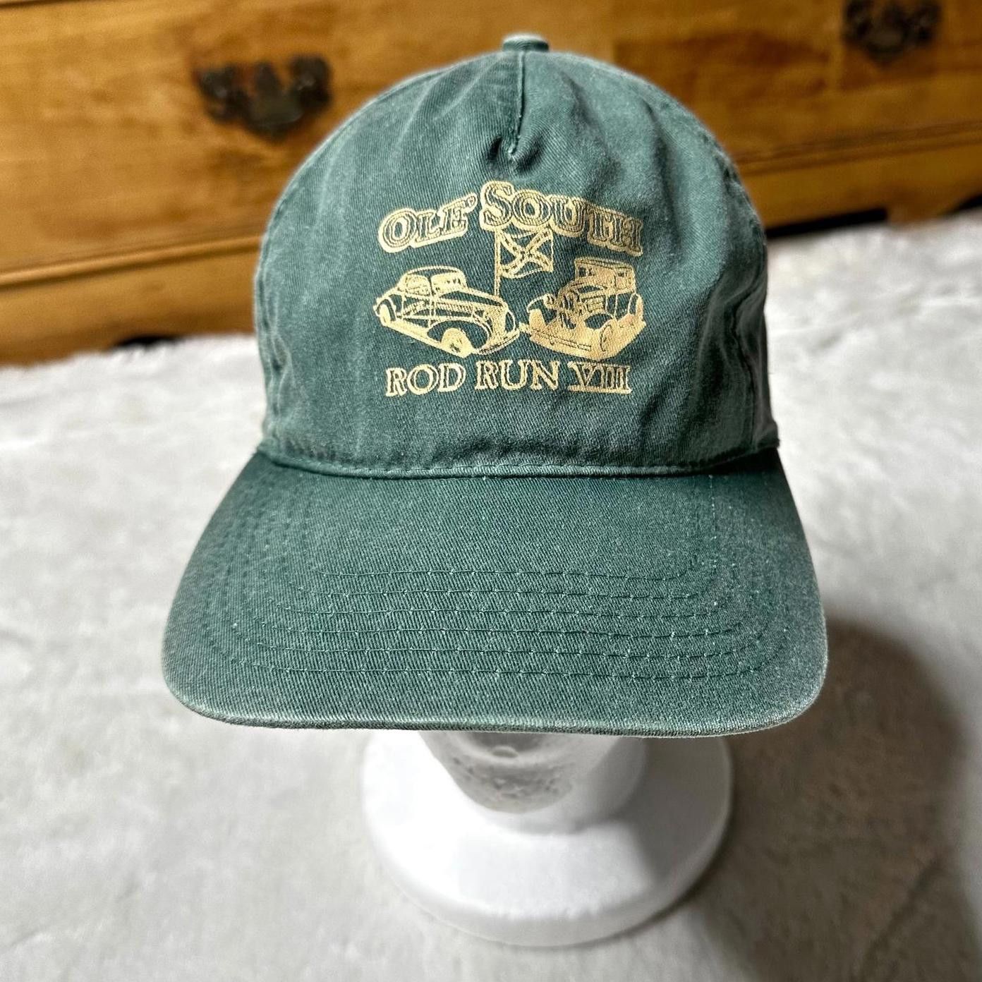 Vintage Ole South Rod Run VIII Vintage Green Adjustable Baseball Cap Size ONE SIZE - 2 Thumbnail