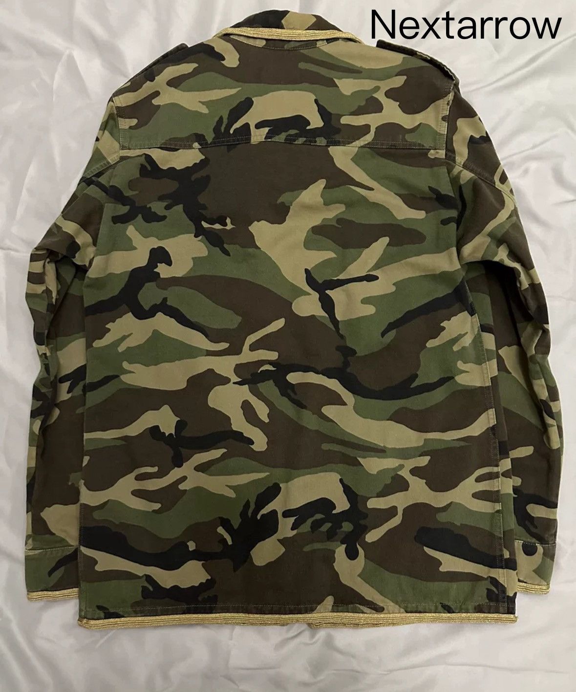 Saint Laurent Paris Saint Laurent 14fw gold border camouflage workwear jacket Size US L / EU 52-54 / 3 - 2 Thumbnail