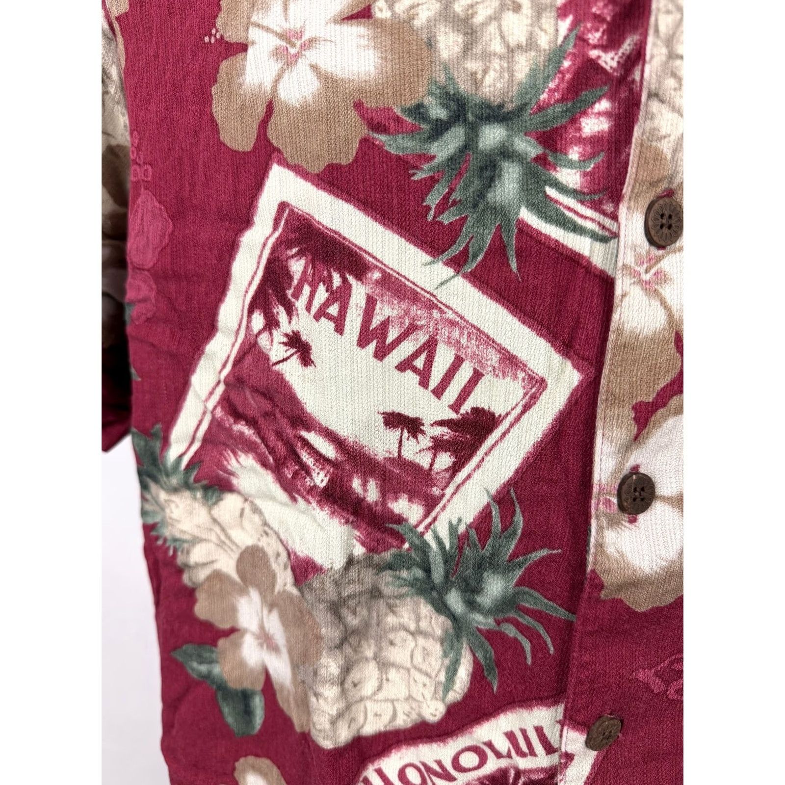 Vintage VINTAGE Caribbean Joe Shirt Men L Hawaiian 90s Red Rayon Floral Travel Short Sleeve Button-Up Tropics Beach Pockets Mens Size US L / EU 52-54 / 3 - 3 Thumbnail