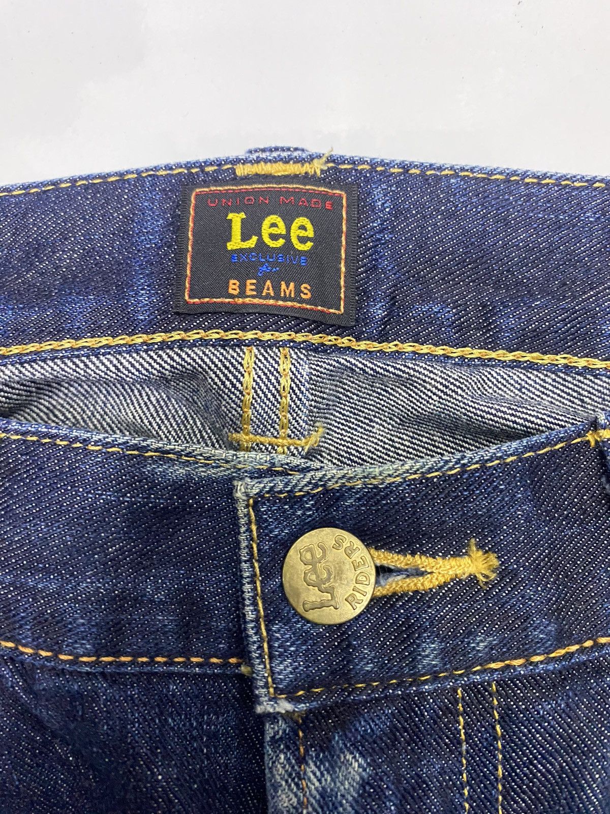 Beams Plus × Lee 🔥LEE RIDERS X BEAMS X UNION MADE DISTRESSED DENIM JEANS Size US 32 / EU 48 - 7 Thumbnail