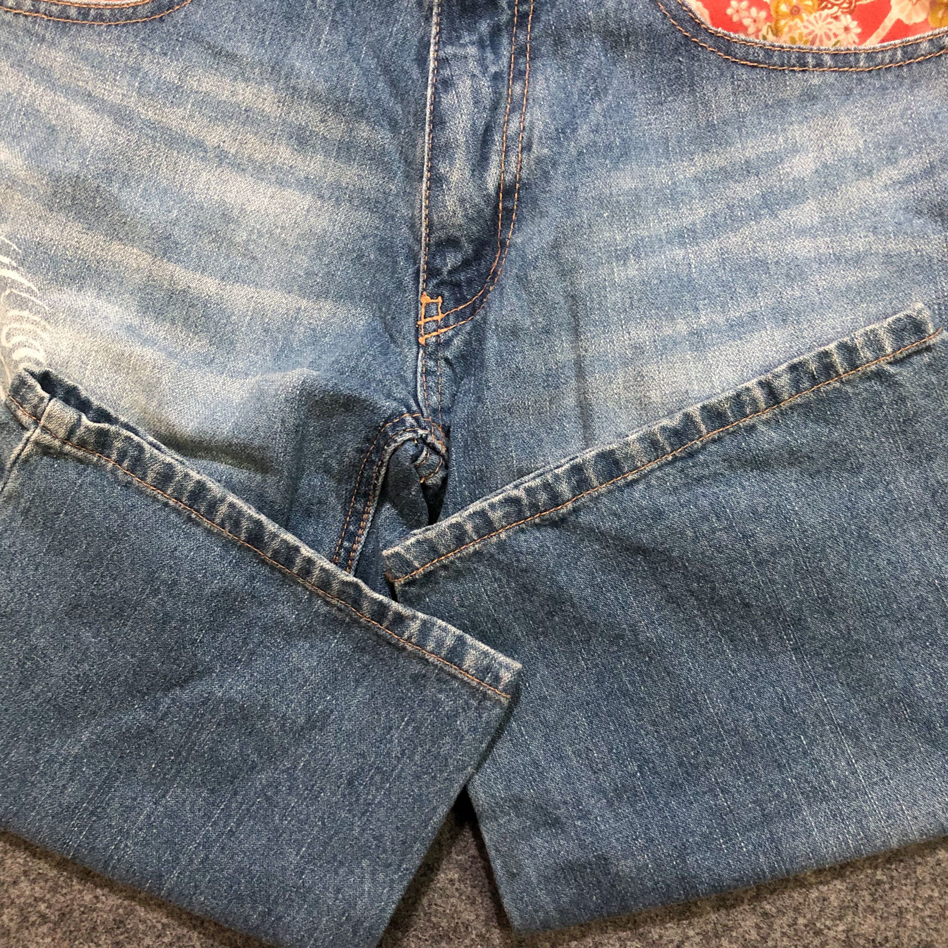 Japanese Brand Vintage Japanese Streetwear Koi Carp Print Denim Jorts Size US 30 / EU 46 - 4 Thumbnail