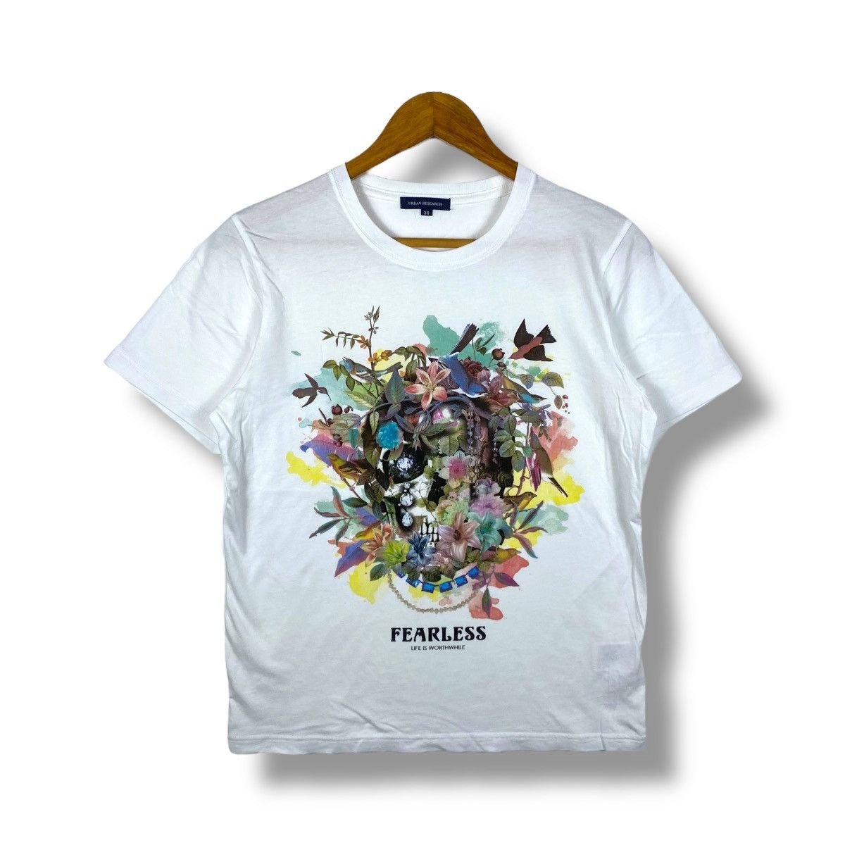 URBAN RESEARCH DOORS Japanese Brand URBAN RESEARCH Skull Fearless Graphic Tee Size US M / EU 48-50 / 2 - 1 Thumbnail
