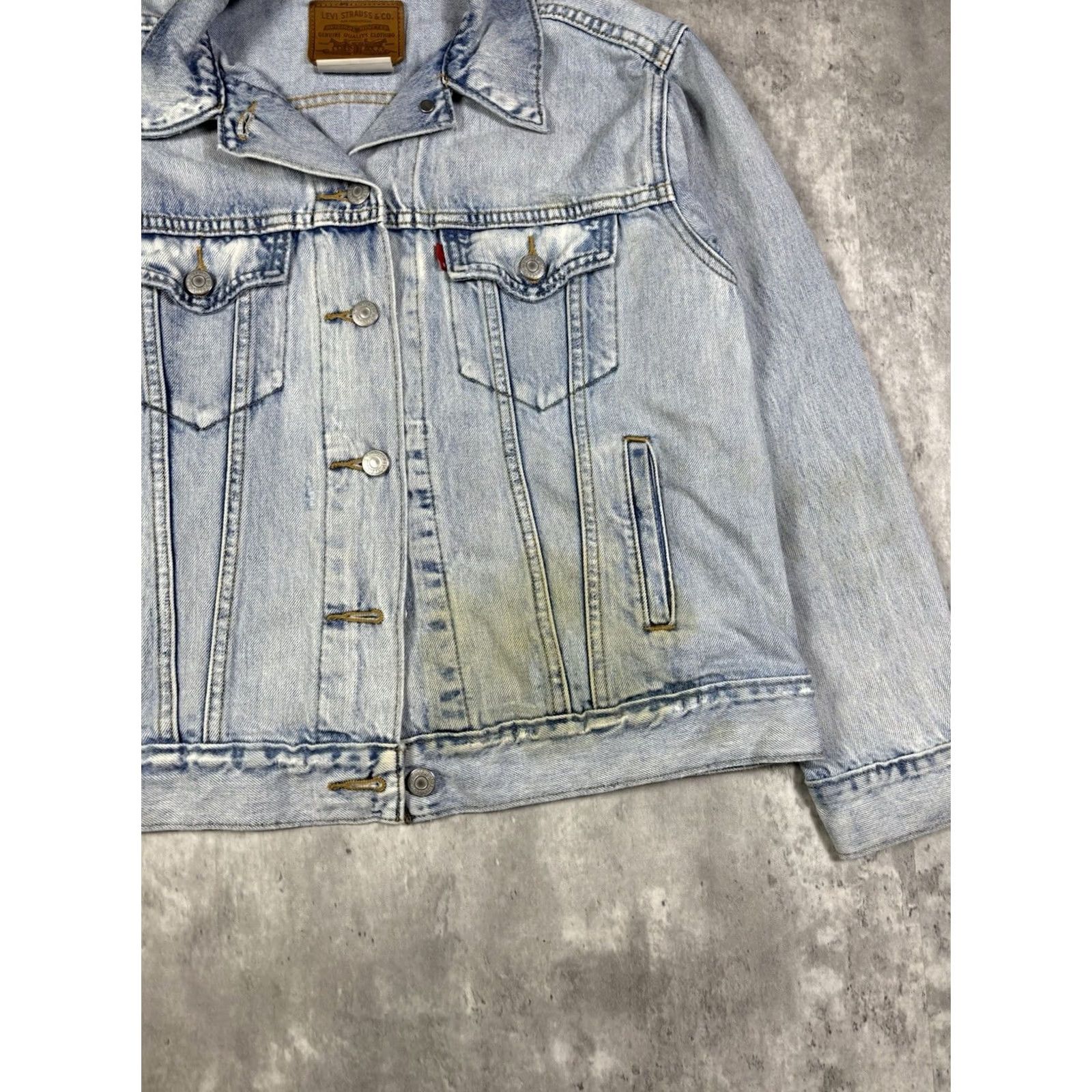 Levi's Levi's Jacket Women M Blue Denim Jean Zip Coat Cotton Western Trucker Size 32" / US 10 / IT 46 - 2 Thumbnail