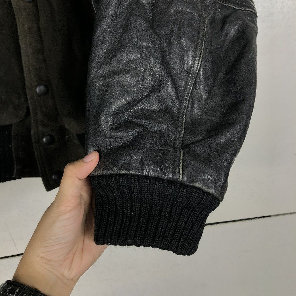 Japanese Brand 🔥VINTAGE BOMBER JACKET LEATHER CROSS COUNTRY ISSEY MIYAKE Size US M / EU 48-50 / 2 - 17 Thumbnail