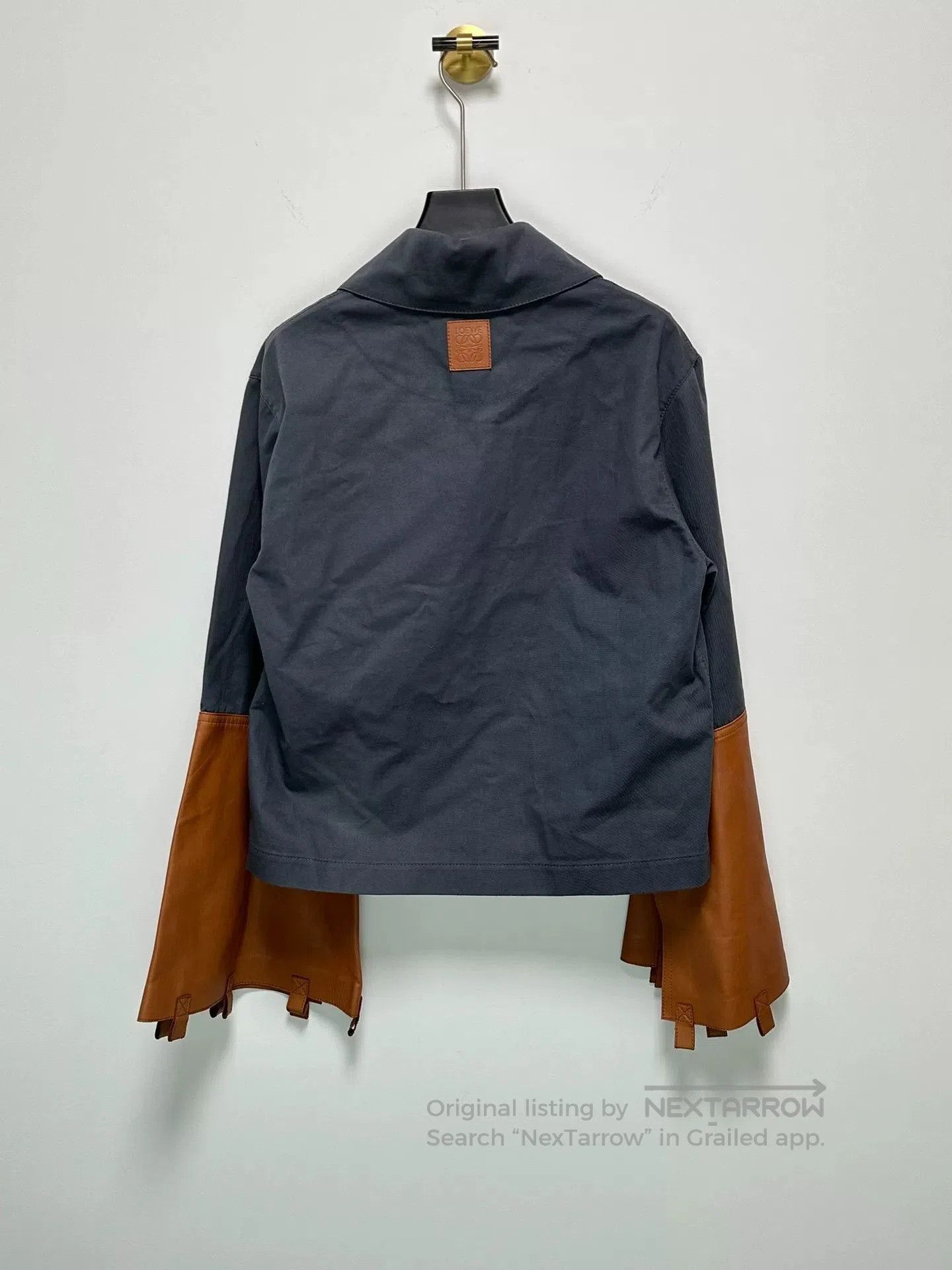 Loewe Loewe Leather Logo Patch Leather Sleeve Short Jacket. Size S / US 4 / IT 40 - 2 Thumbnail