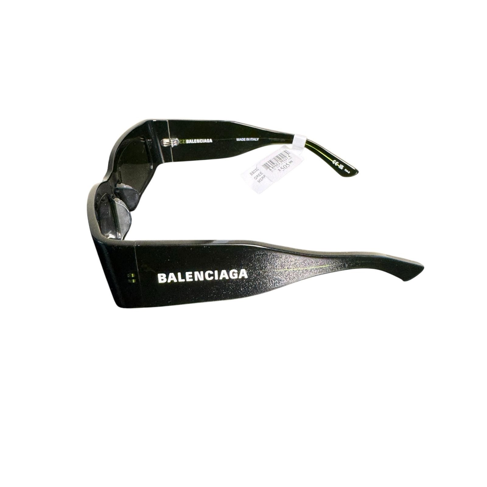 Balenciaga Balenciaga NWT Paper 56MM Rectangular Sunglasses in Green Size ONE SIZE - 7 Thumbnail