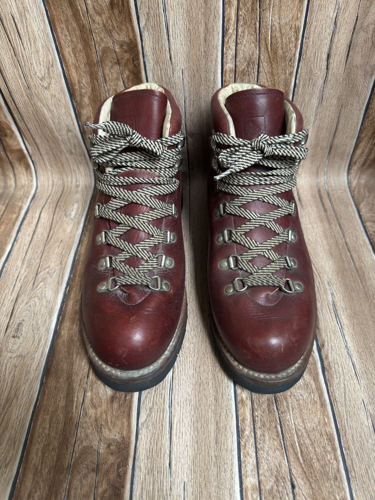 Bape Bape Maroon Leather Mountain Soldier hiking boots Size US 9 / EU 42 - 4 Thumbnail