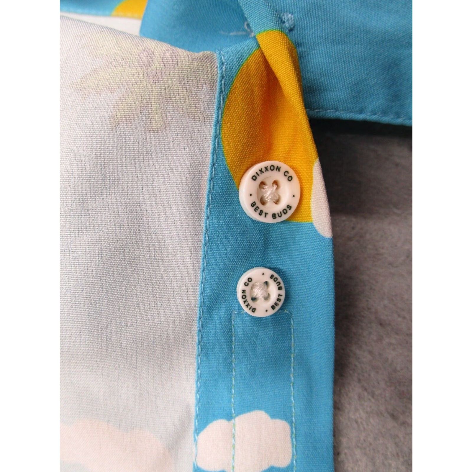 Vintage Dixxon Shirt Women Large Blue Best Buds Button Up Short Sleeve D-Lite Hawaiian Size L / US 10 / IT 46 - 6 Thumbnail