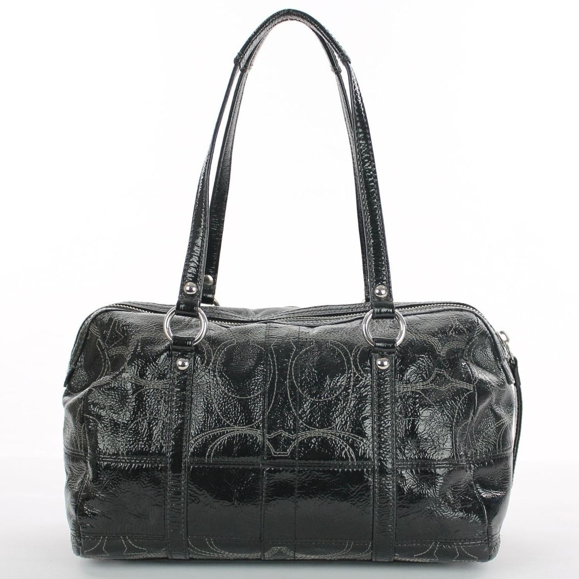 Coach Coach Black Embossed Patent Leather C Stitched Shoulder Bag Size ONE SIZE - 2 Thumbnail