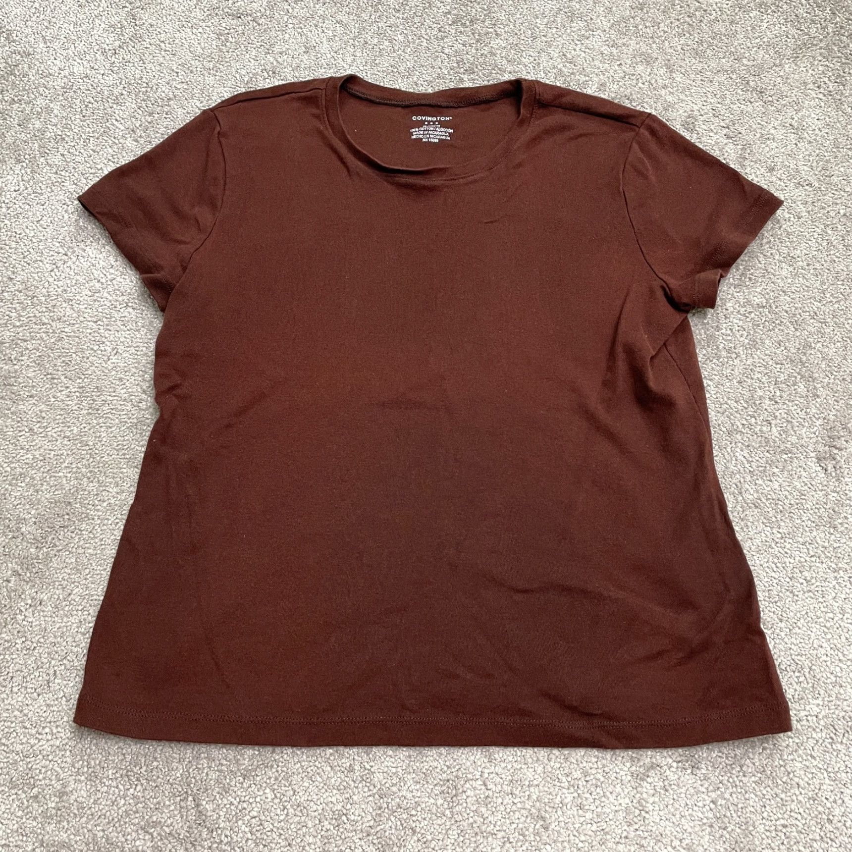 Vintage **Covington Women's XL Brown Basic T-Shirt** User: Covington Women's XL Brown Basic T-Shirt Size XL / US 12-14 / IT 48-50 - 2 Thumbnail
