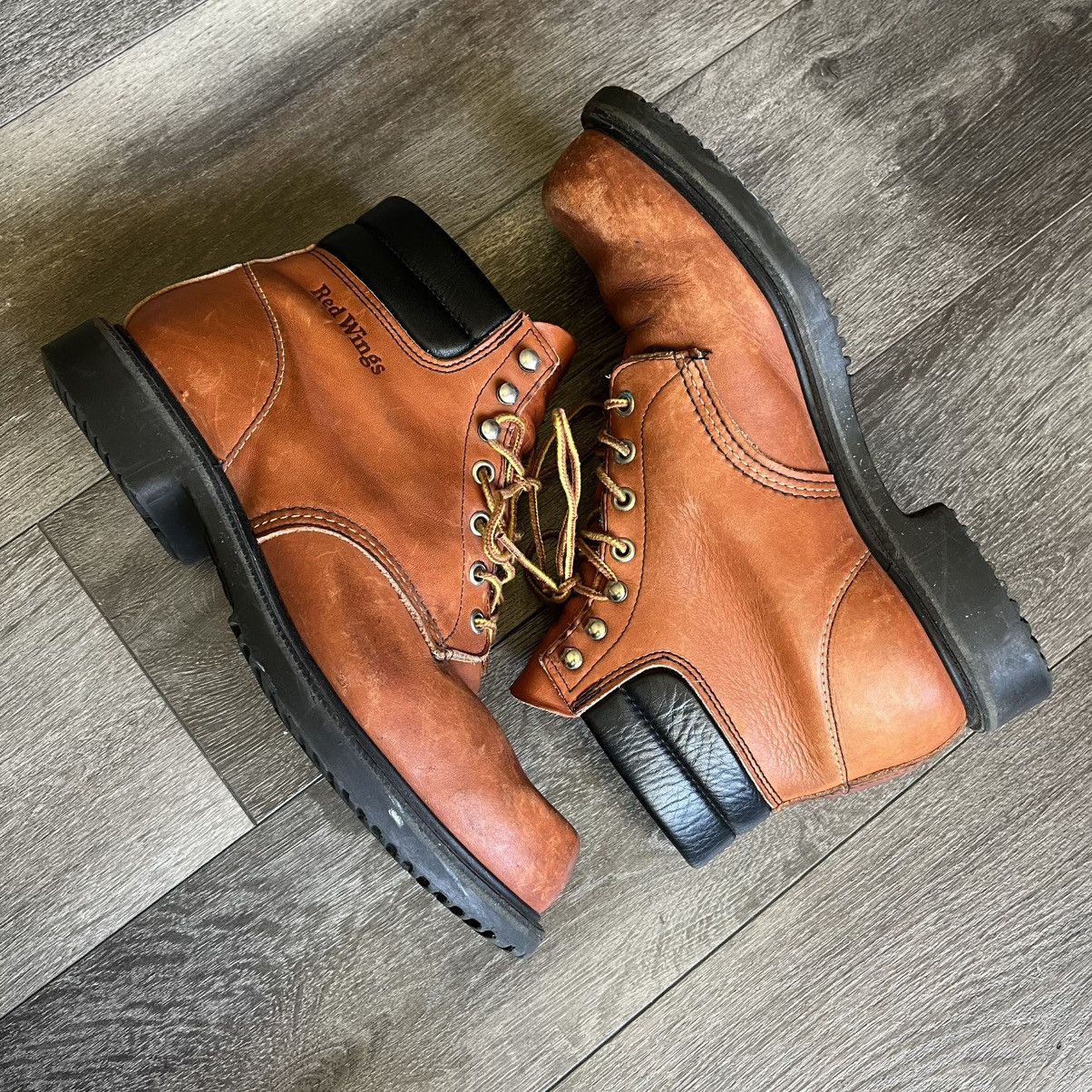 Red Wing Vintage 1990s Red Wing Shoes Leather Boots Brown Model 207 Size US 9.5 / EU 42-43 - 2 Thumbnail