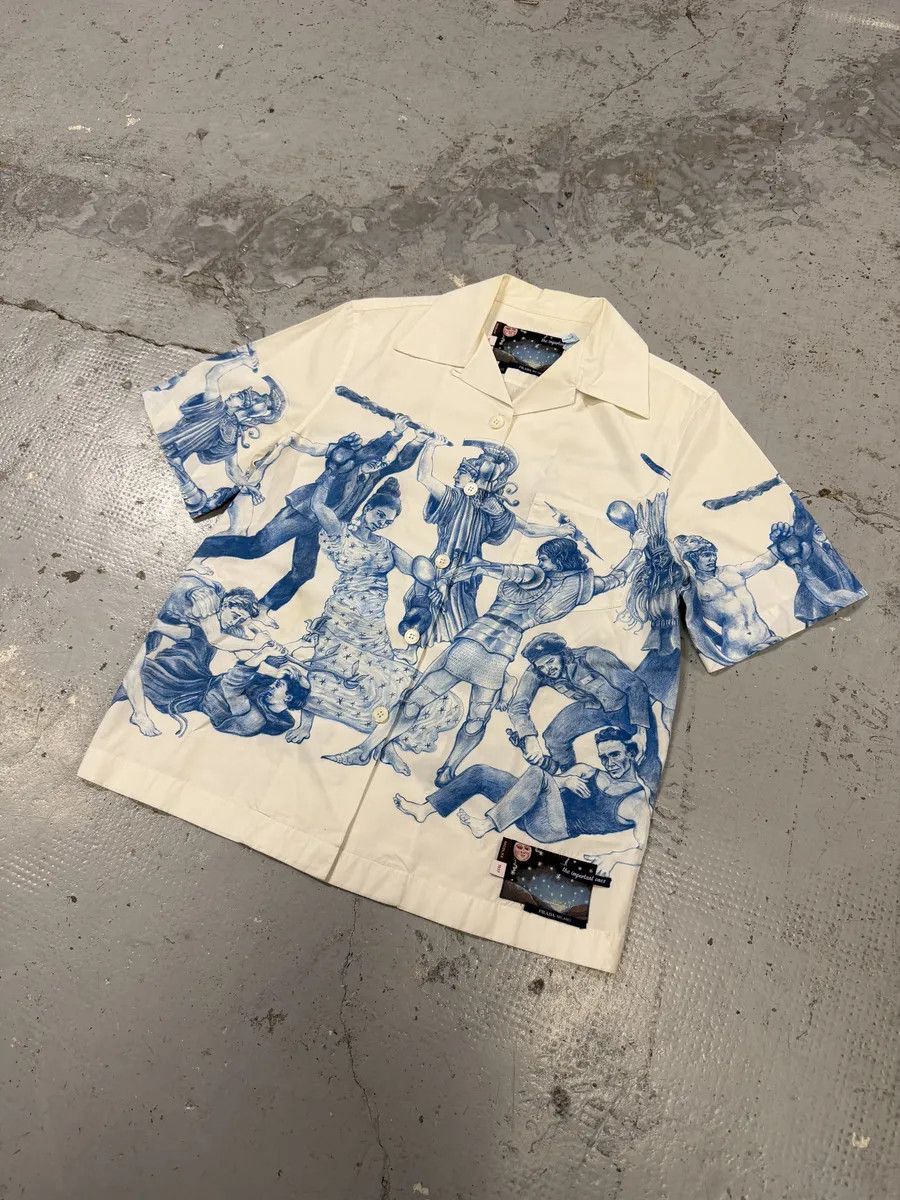 Prada AW2016 Prada Christophe Chemin The Important Ones/Banquet Of Thieves White & Blue Shirt Size US S / EU 44-46 / 1 - 10 Thumbnail