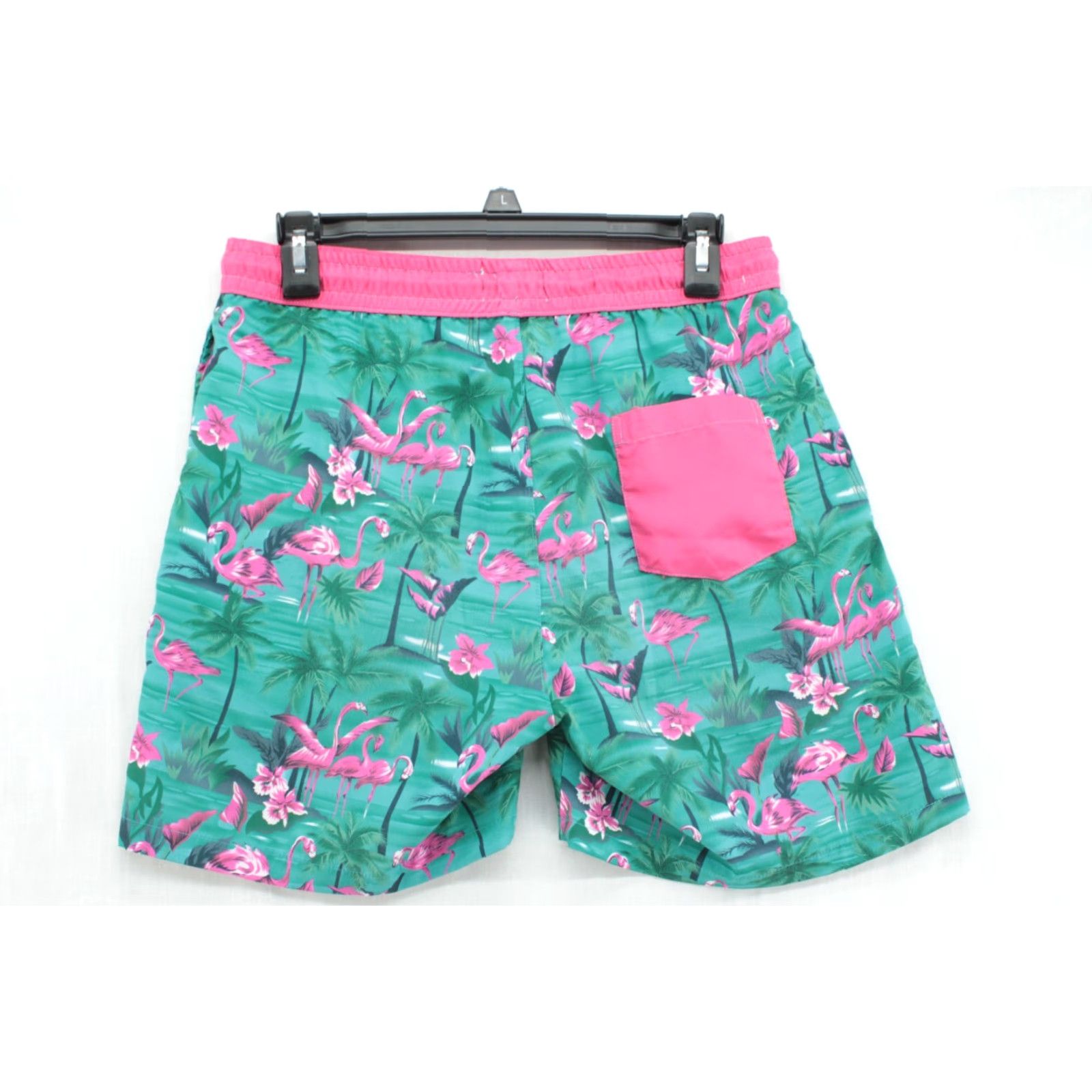 Vintage VINTAGE Public Record Swim Trunks Men's M Green Flamingos Surf Beach 5" Inseam Trunks Shorts Pockets Drawstring Elastic Quick Dry Green Mens Size US 31 - 2 Thumbnail