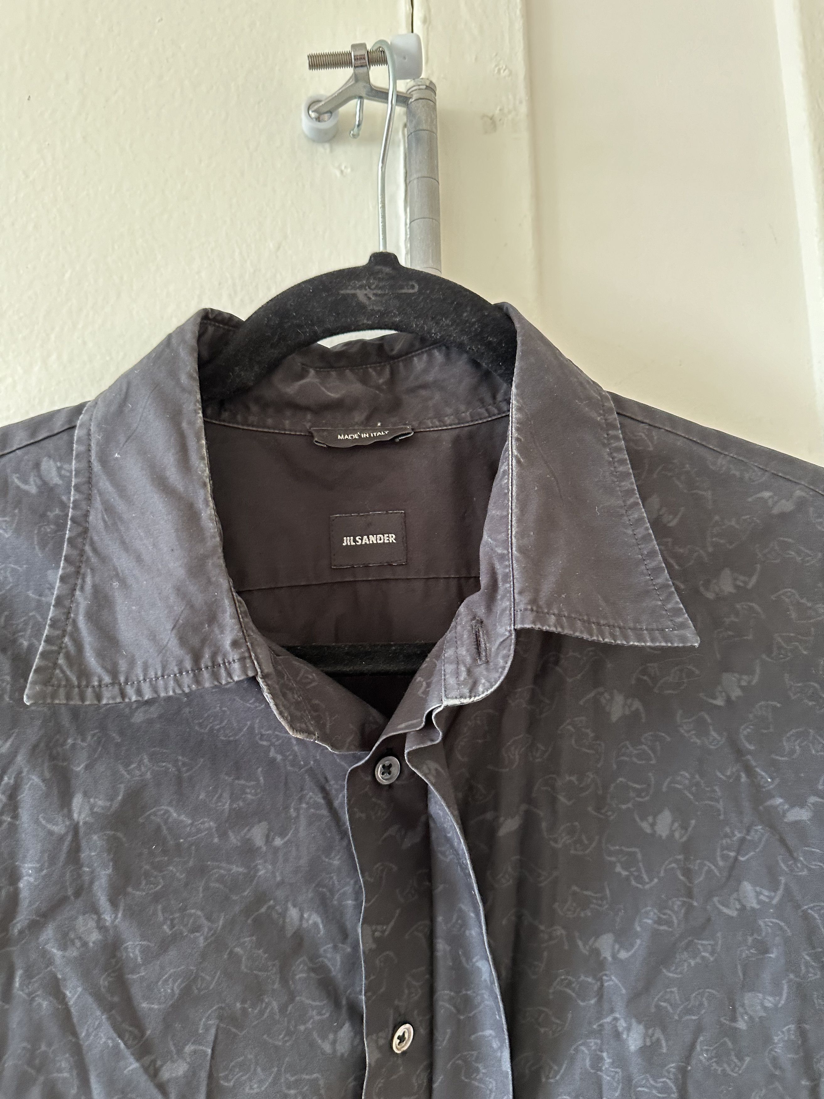 Jil Sander Jil Sander Tonal Floral Short Sleeve Button Up Shirt Size US M / EU 48-50 / 2 - 3 Thumbnail