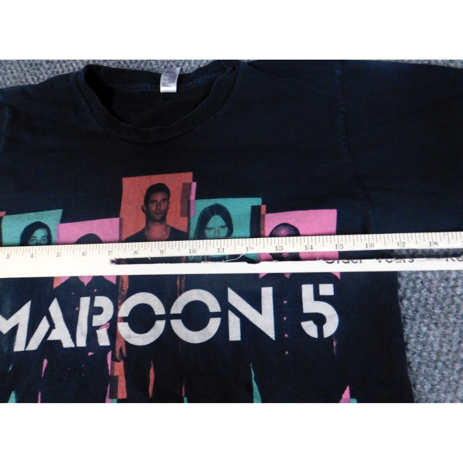 American Apparel Maroon 5 Mens Shirt S Black Short Sleeve Crew Neck Logo T-Shirt Knit Cotton Regular Beach American Apparel Size US S / EU 44-46 / 1 - 5 Thumbnail