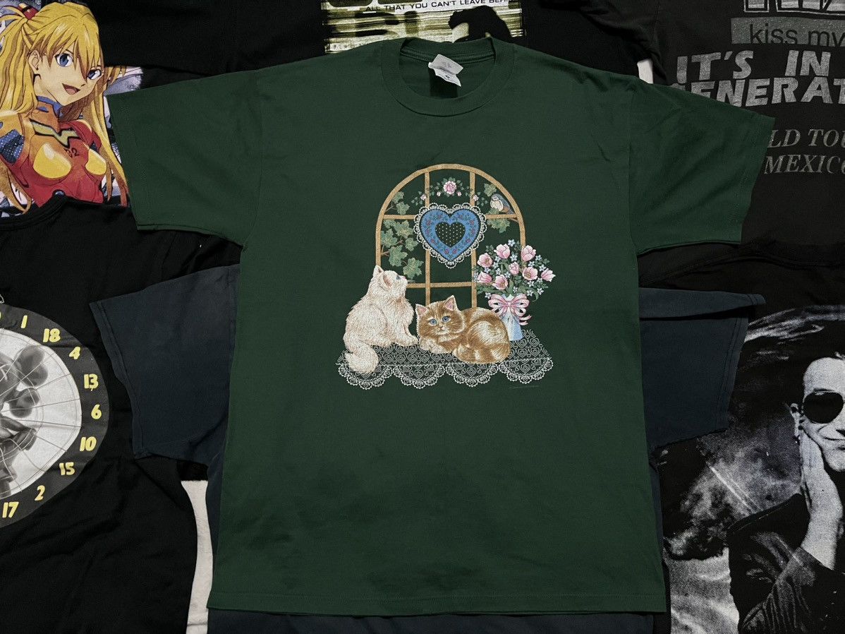 Vintage Vontage Endless Design Cats Tee Size US L / EU 52-54 / 3 - 2 Thumbnail