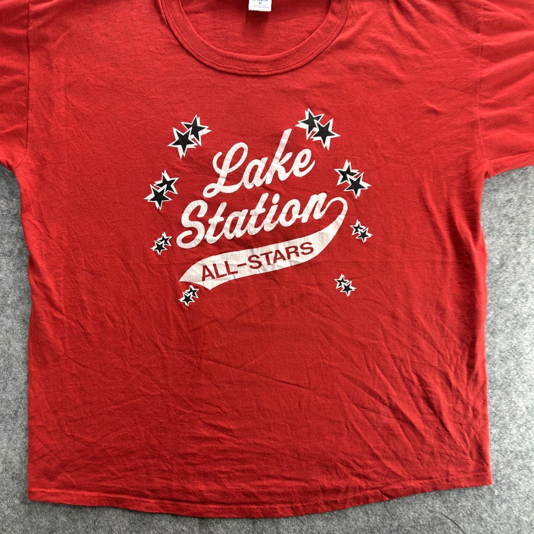 Russell Athletic VINTAGE Russell Athletic Shirt Mens XL Red Lake Station All Stars 90s Sports Tee USA Size US XL / EU 56 / 4 - 3 Thumbnail