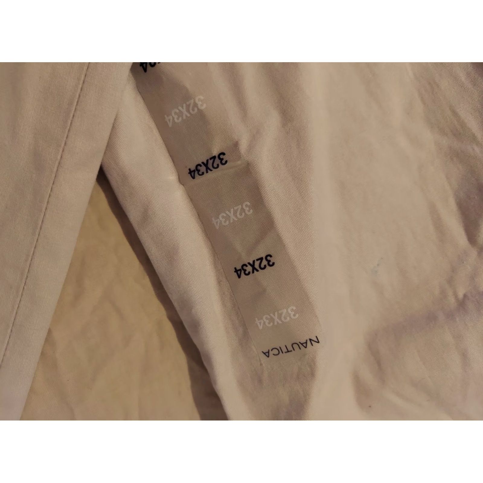 Nautica Nautica Mens Pants 32x34 Chino Beige Dockers Khaki Dress Slack Trousers Size US 32 / EU 48 - 2 Thumbnail